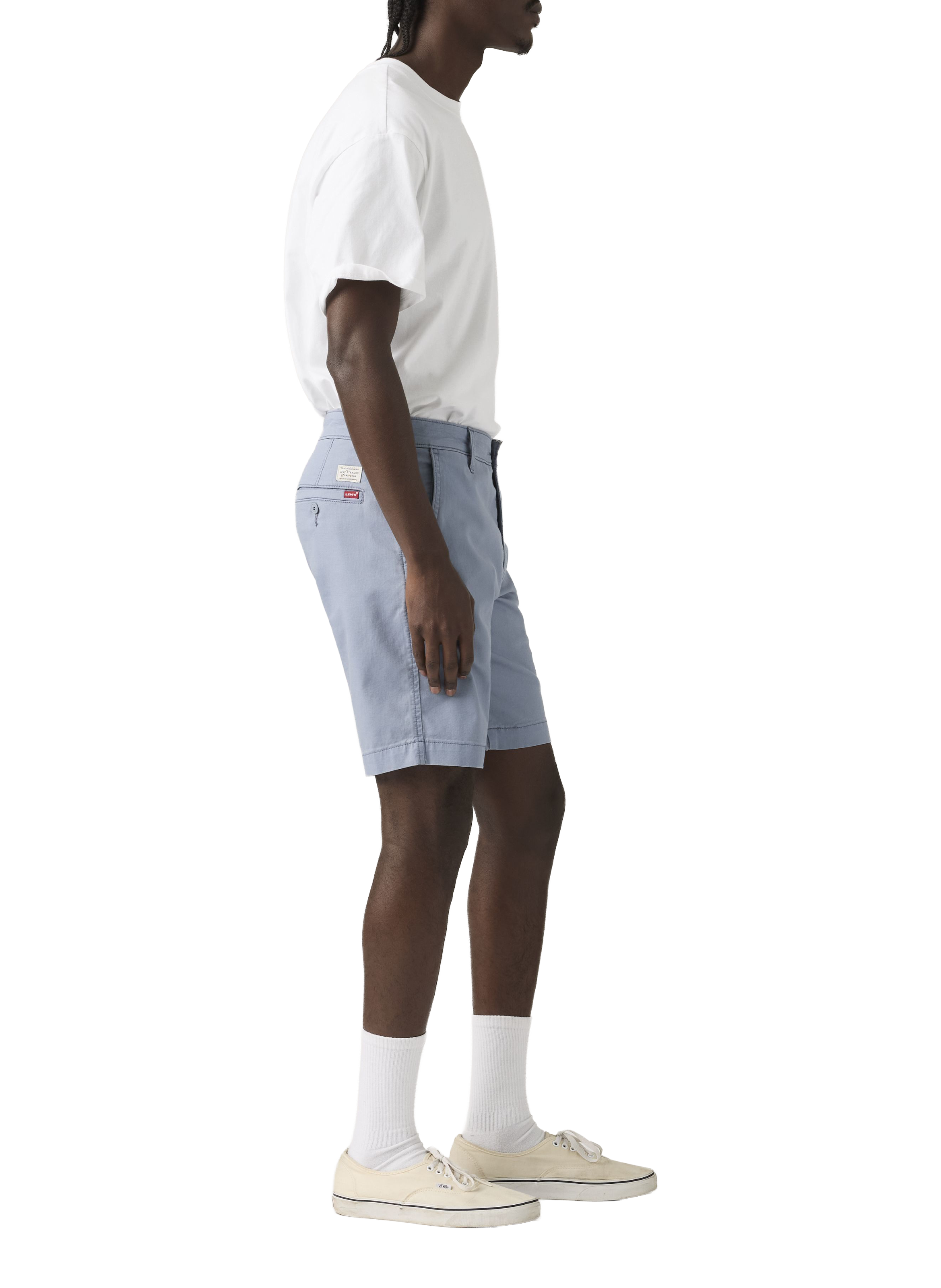 Short droit en coton et lin mélangés LEVI'S Bleu