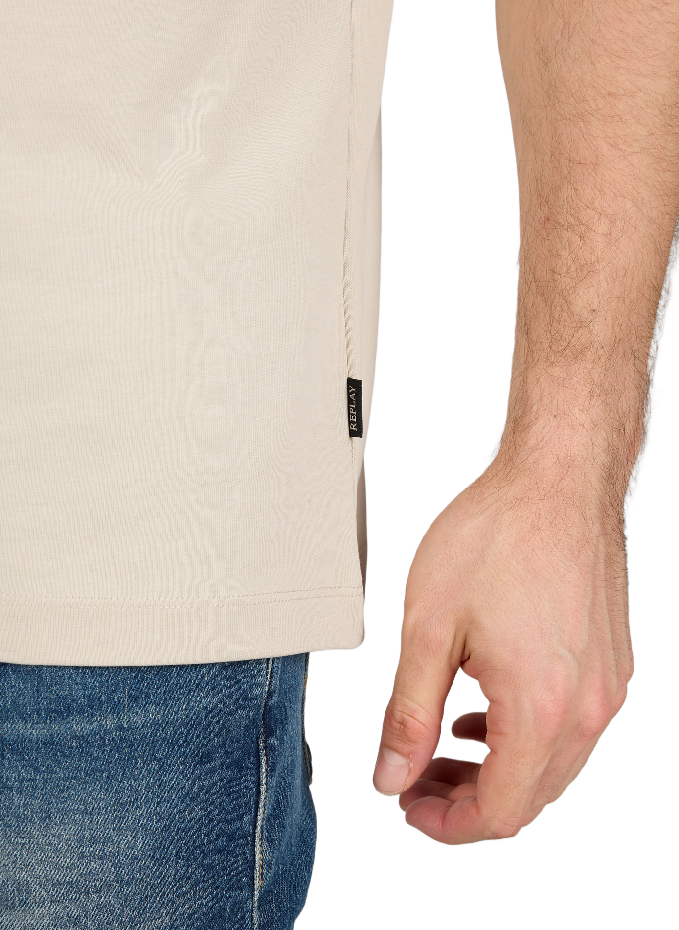 T-shirt en coton REPLAY Beige