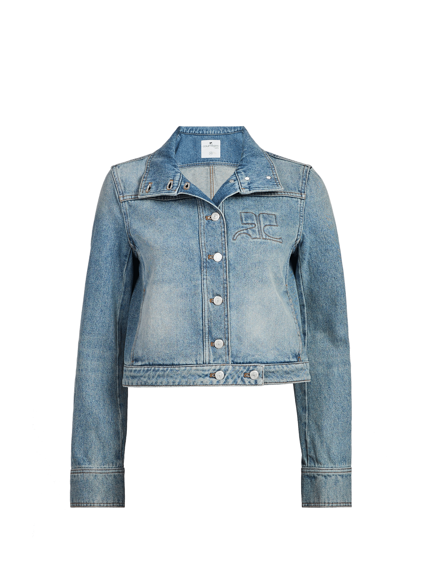 Denim blended cotton jacket COURRÈGES Blue