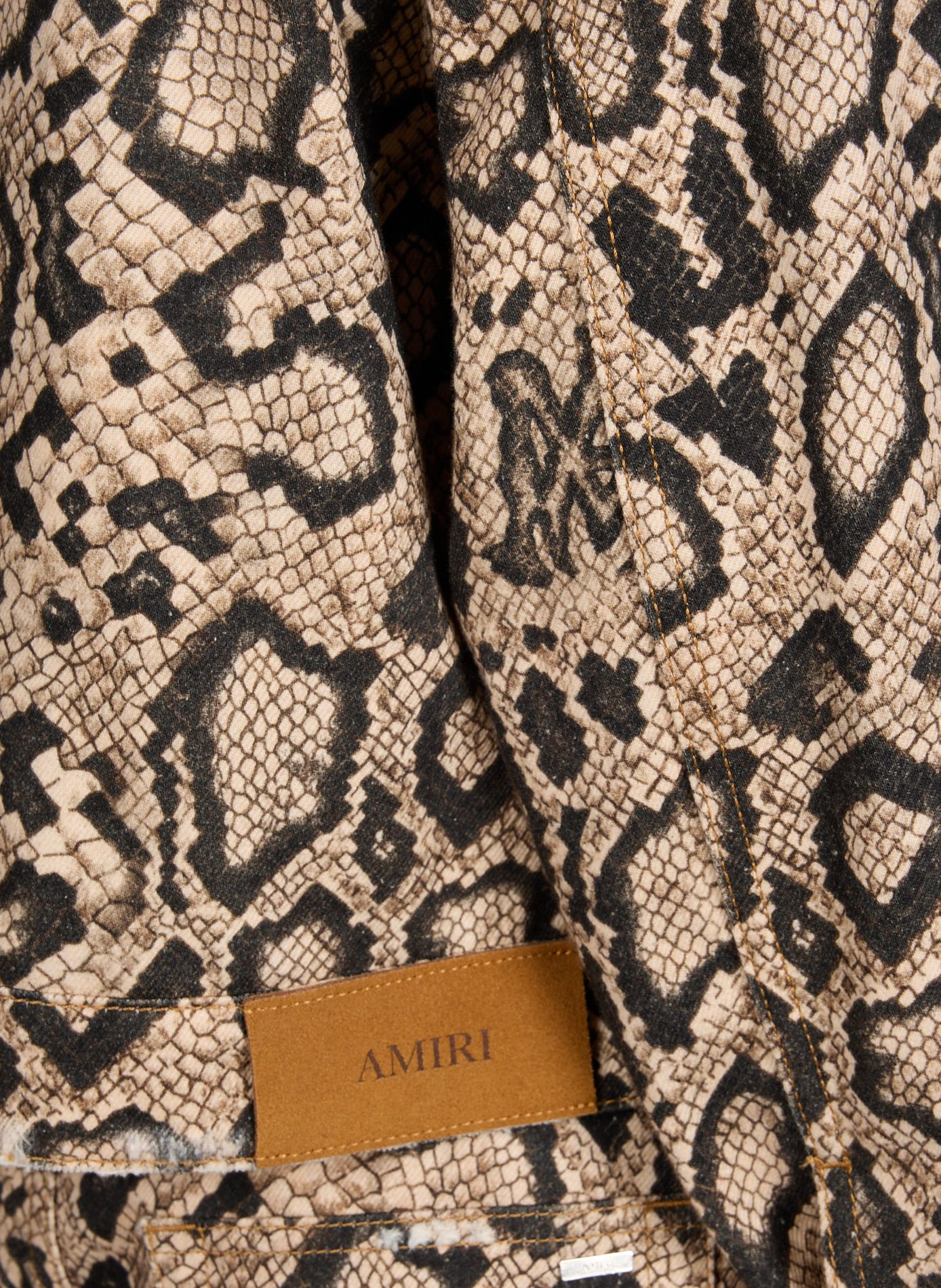 Snake print cotton jacket AMIRI Multicolour