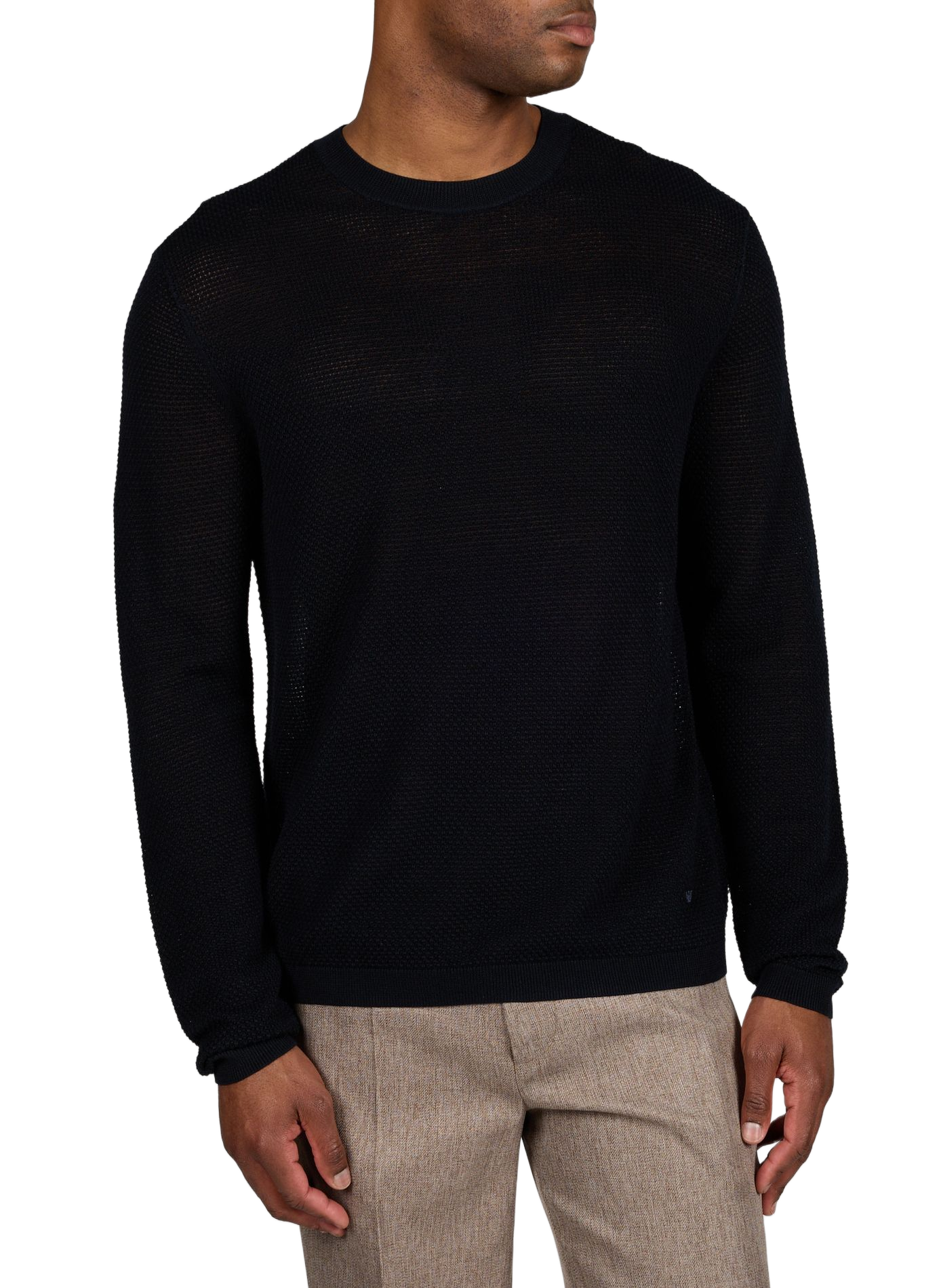 Maglione a maglia girocollo EMPORIO ARMANI Blu