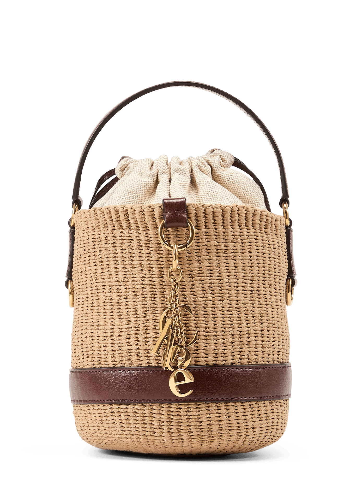 Chloé Charms raffia basket bag CHLOÉ White