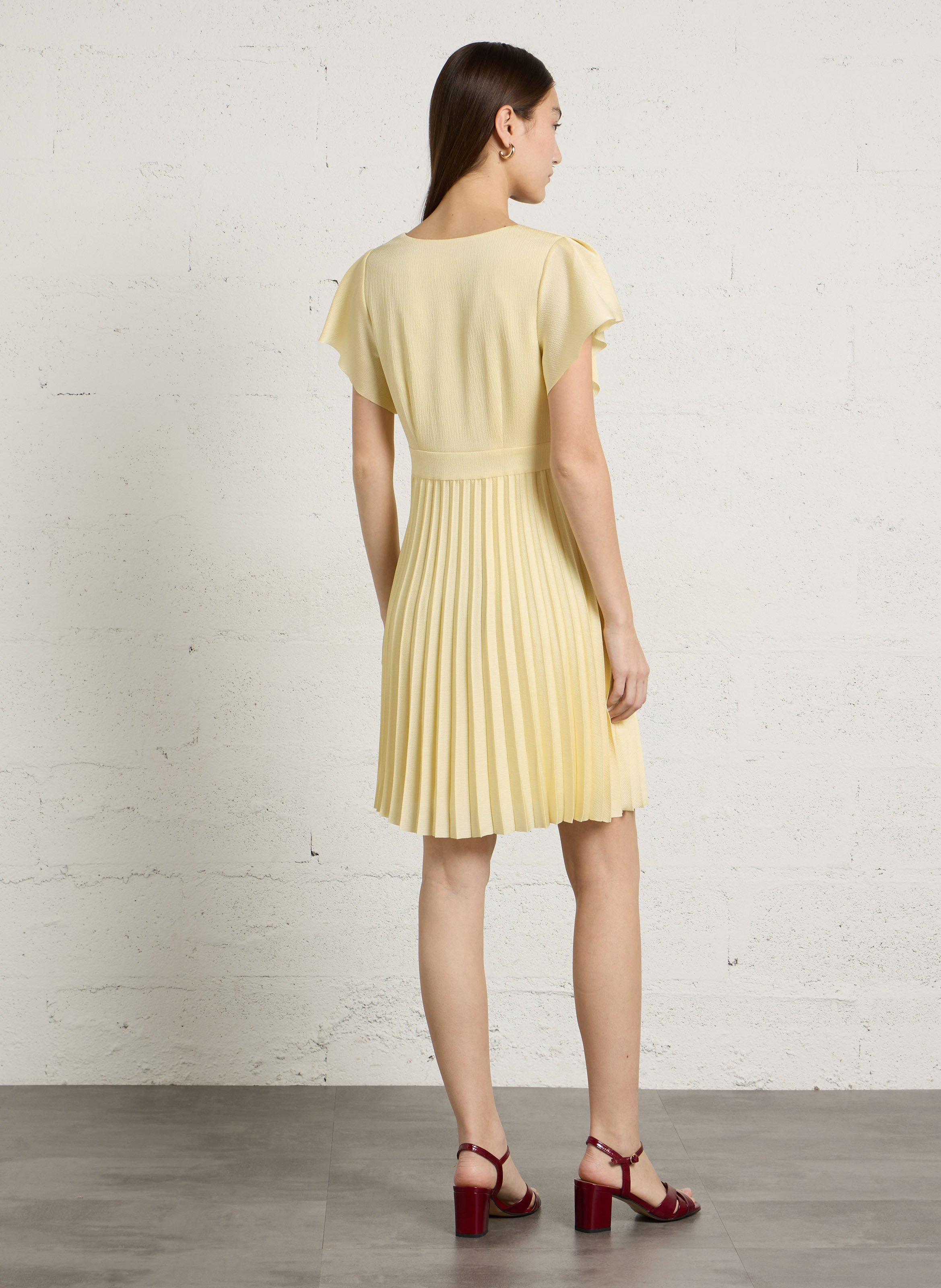 Robe courte col v billina MAISON 123 Jaune