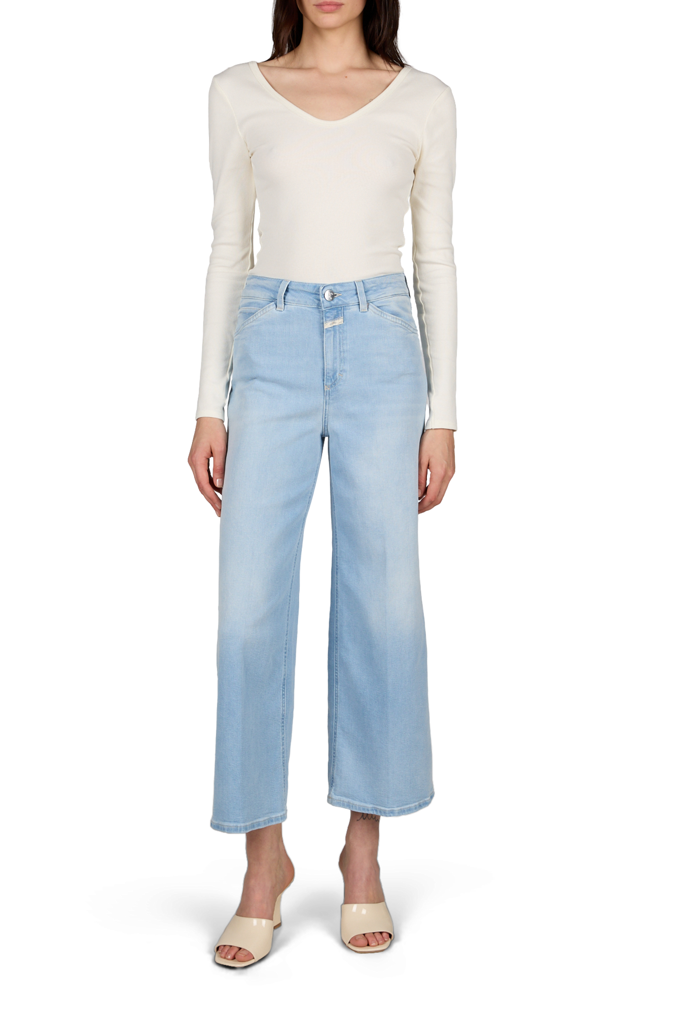 Jean large Wera en coton mélangé CLOSED Bleu
