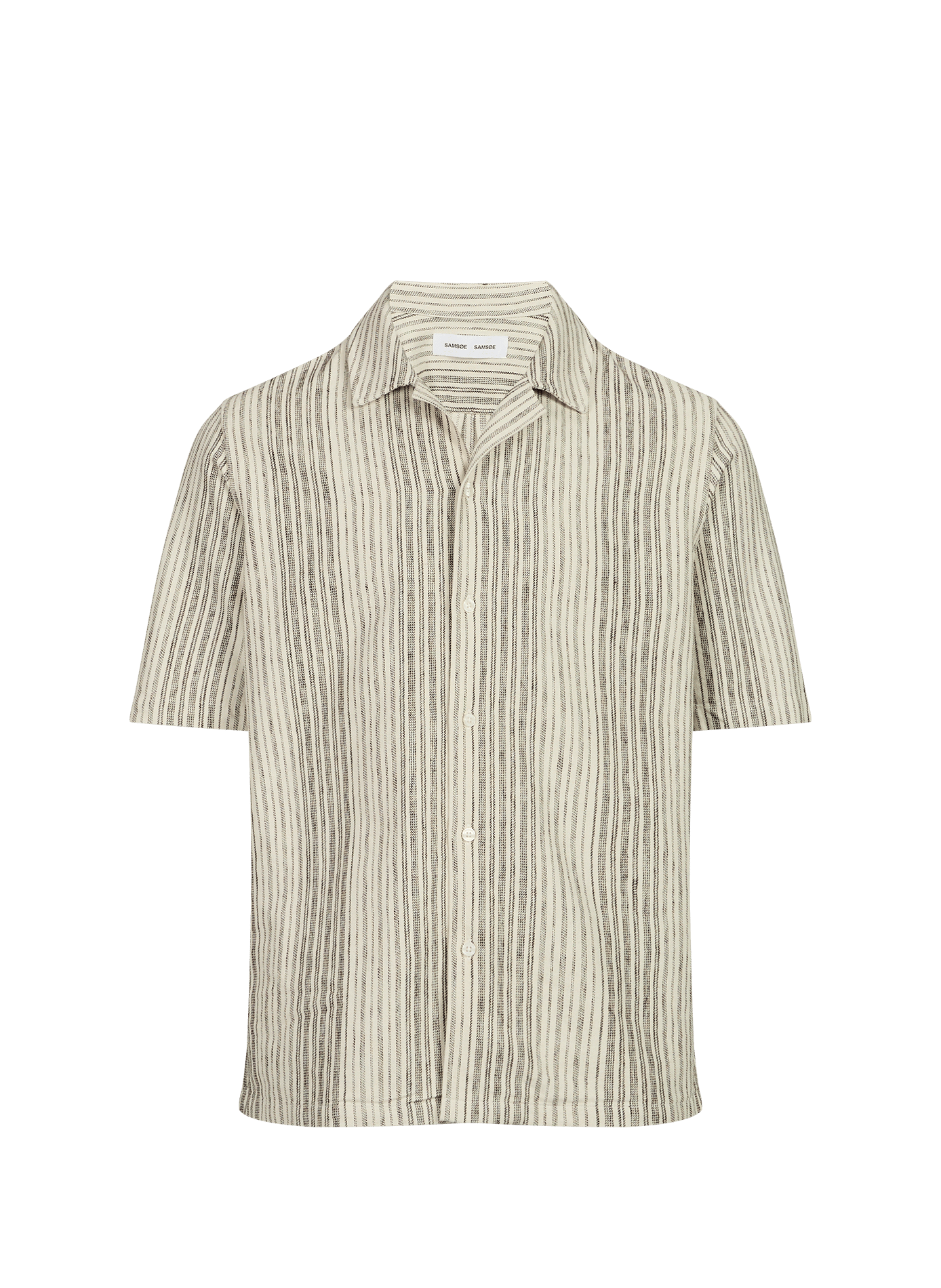 Striped cotton shirt SAMSOE SAMSOE White