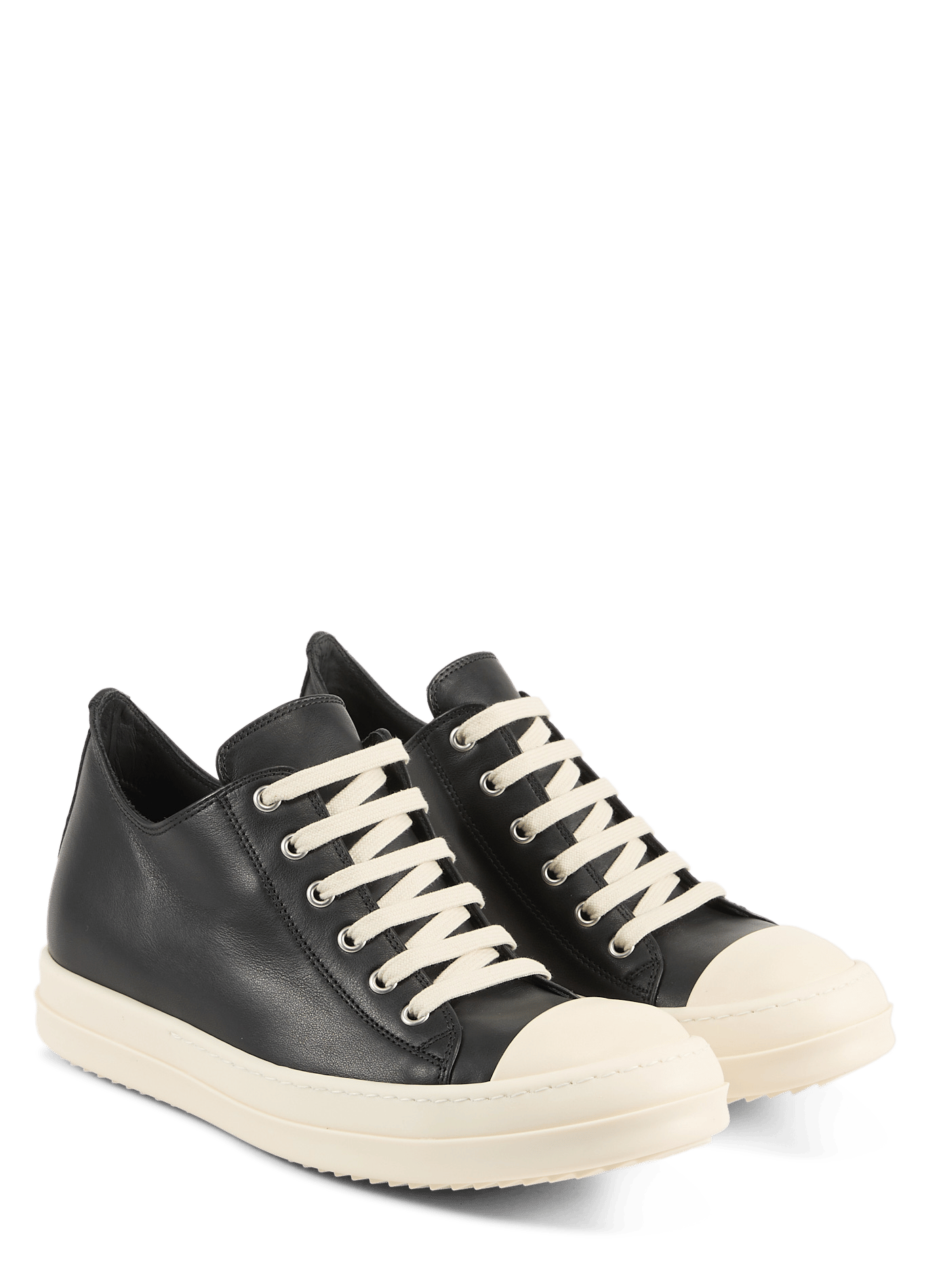 Baskets mi-montantes en cuir RICK OWENS Noir