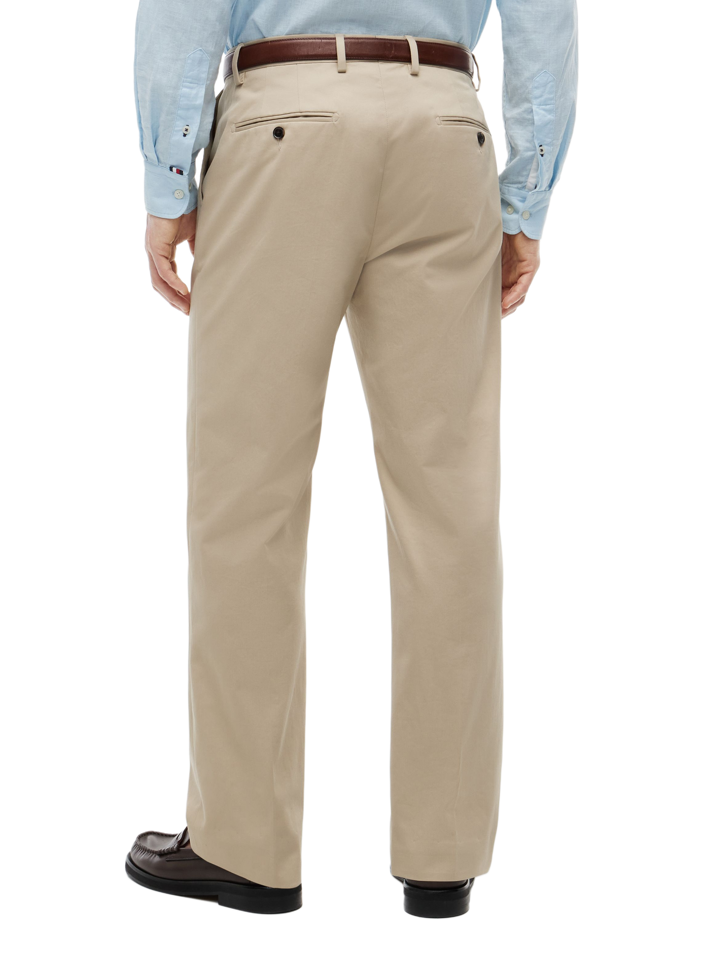 Pantalón de traje de algodón TOMMY HILFIGER Beige