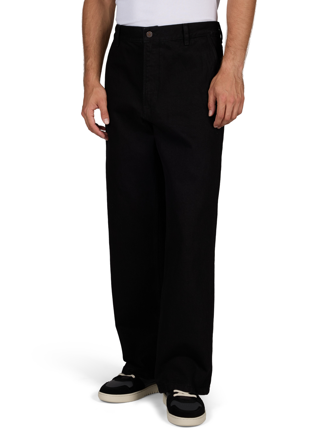 Genua straight-leg jeans in cotton JEANERICA DENIM Black