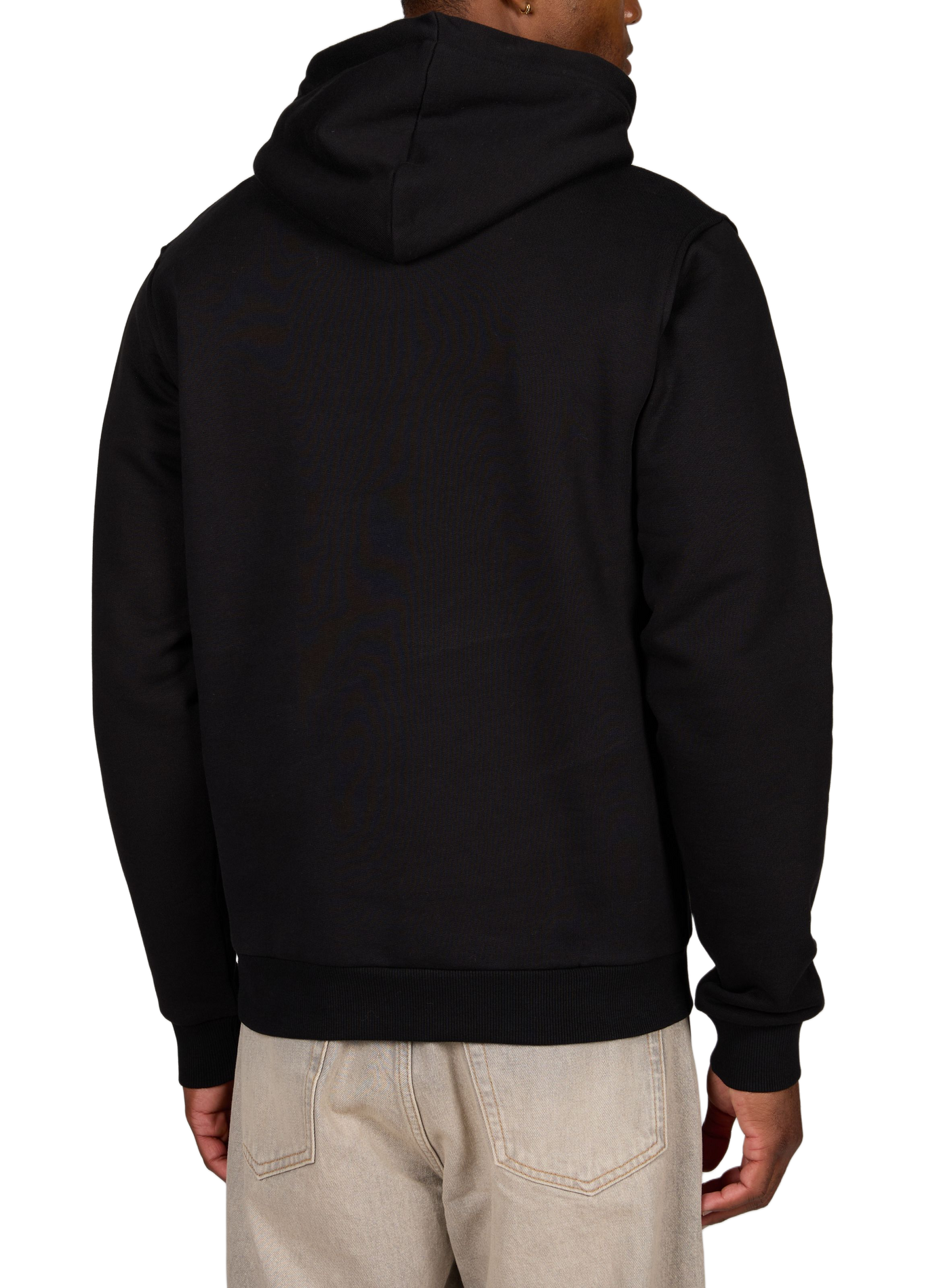 Gerader Baumwoll-Kapuzenpullover LES DEUX Schwarz