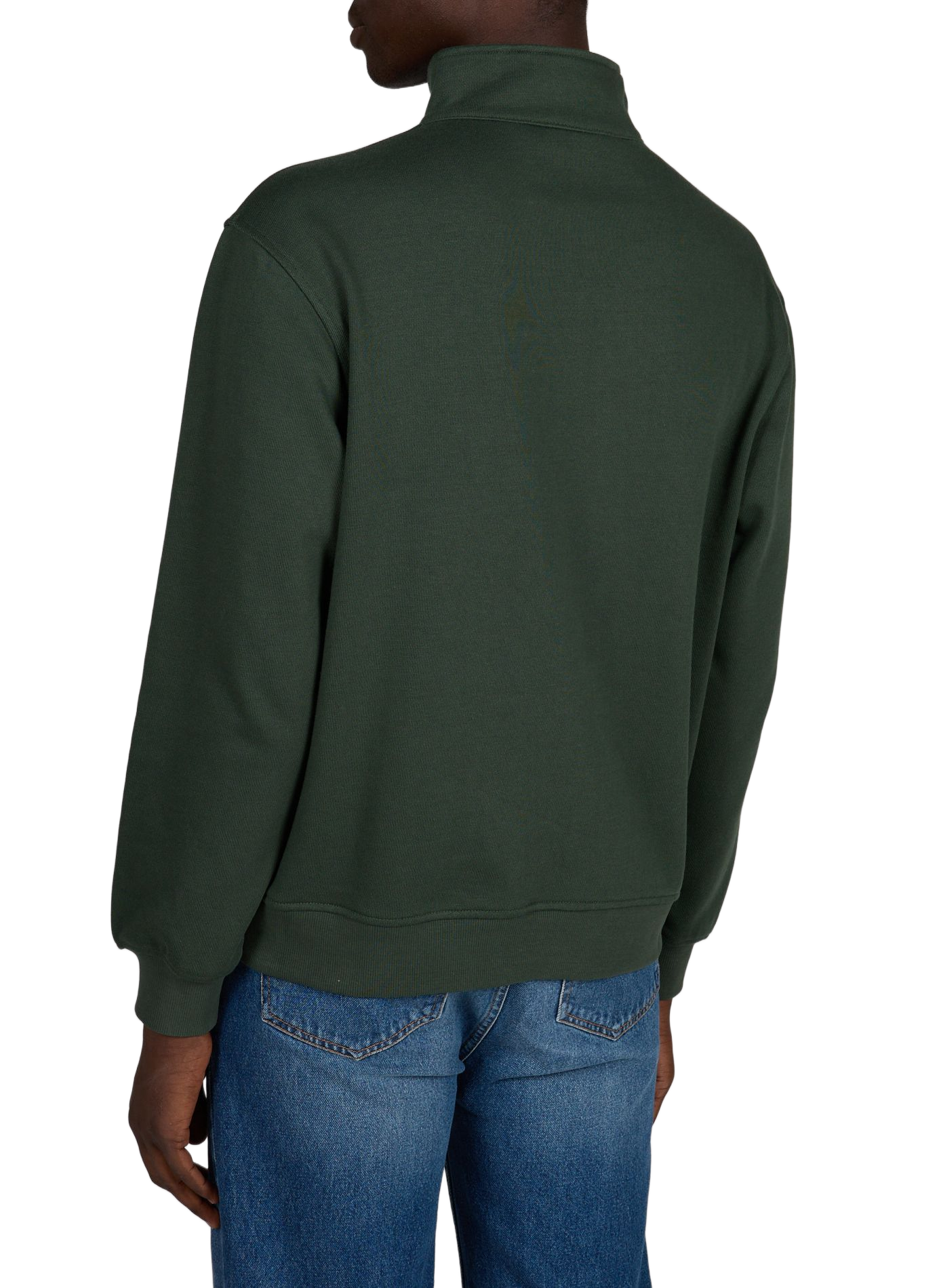 Sweatshirt droit à col montant en coton mélangé FAGUO Vert
