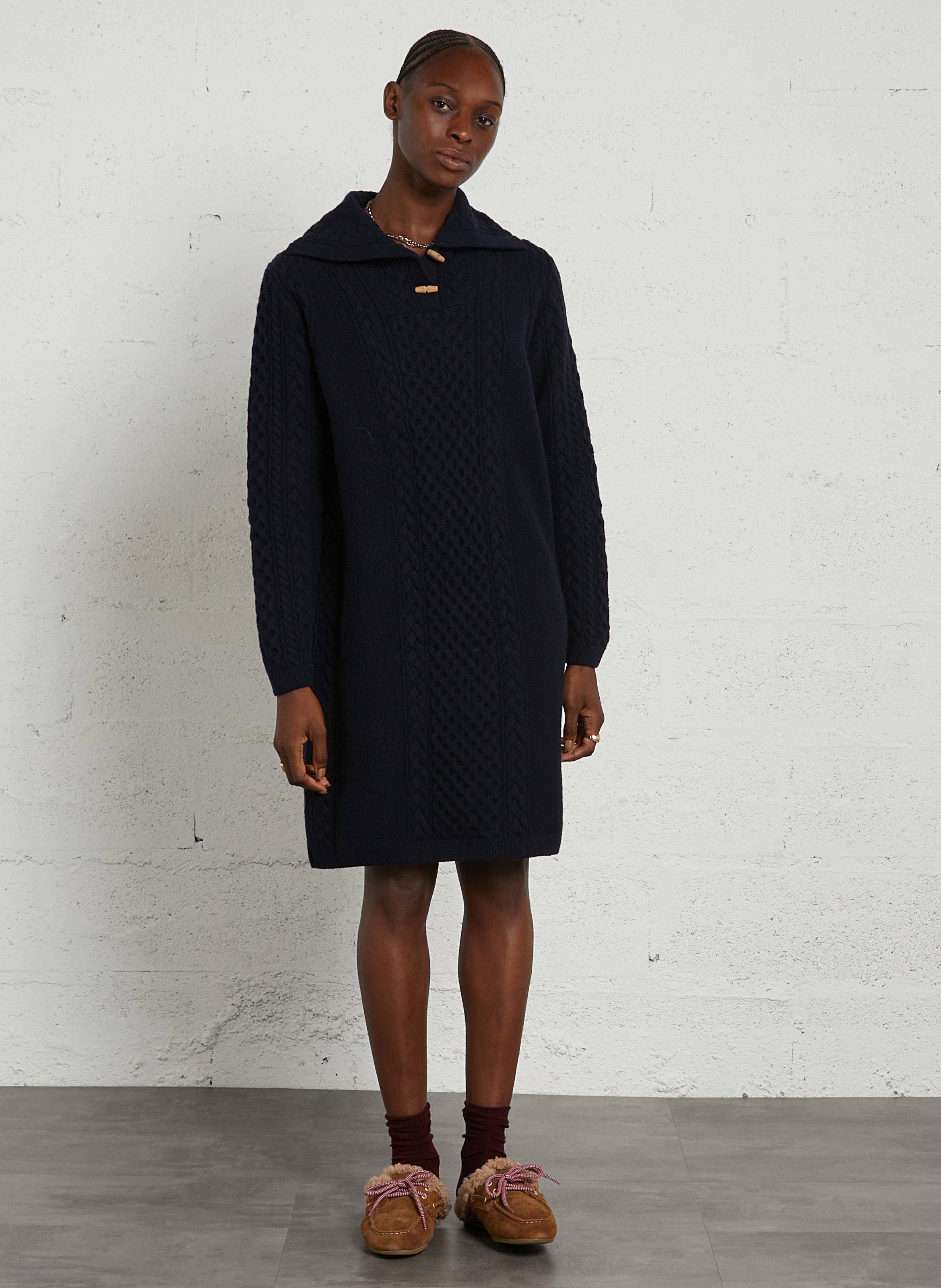 Robe midi ample en laine mélangée heritage ARMOR-LUX Bleu
