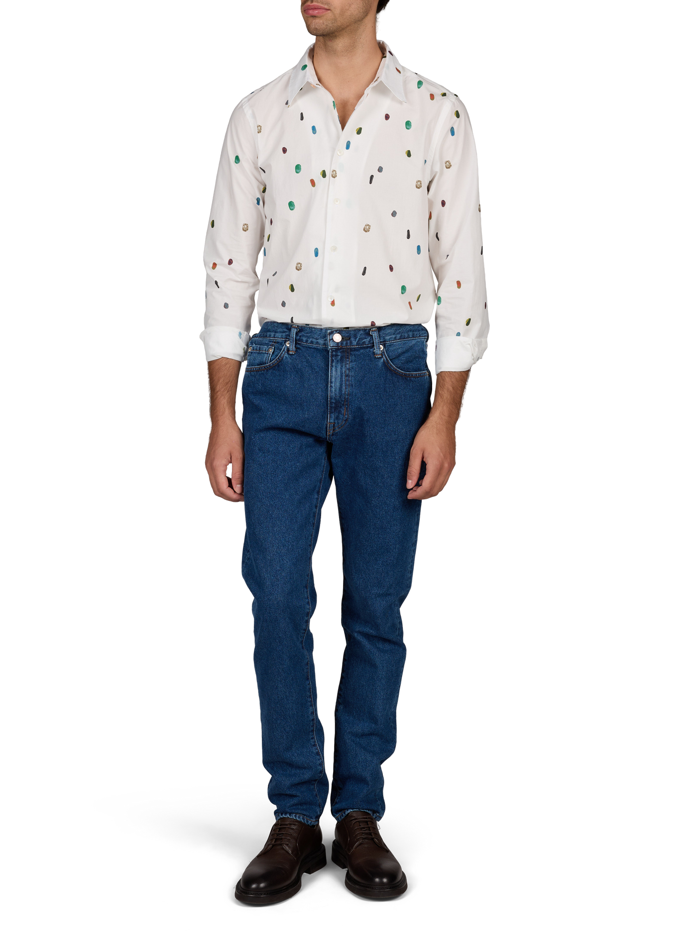 Chemise imprimée en coton PAUL SMITH Blanc