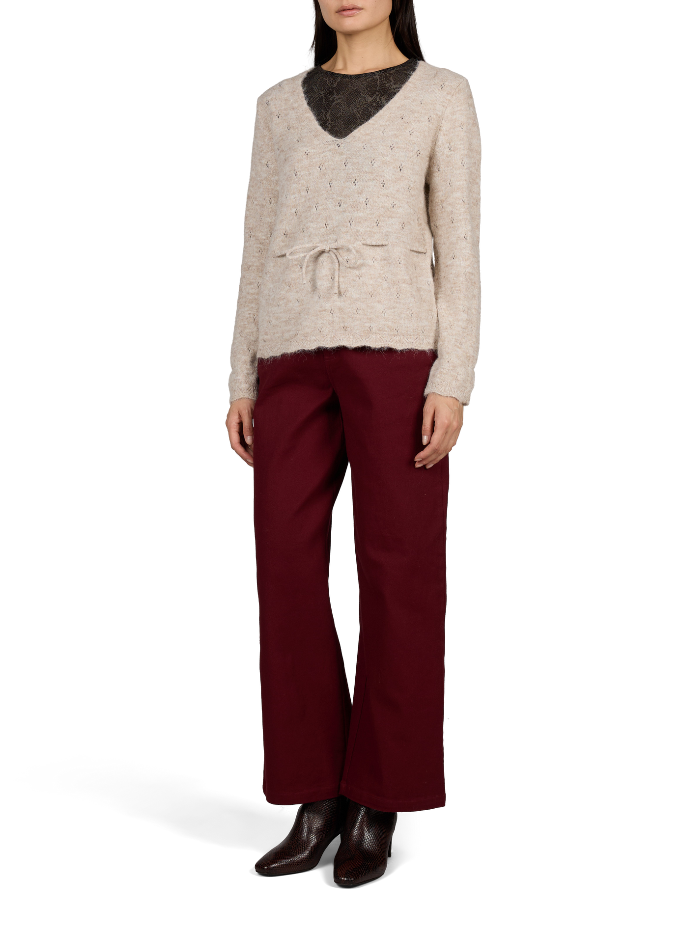 Wide cotton jeans  VILA Red