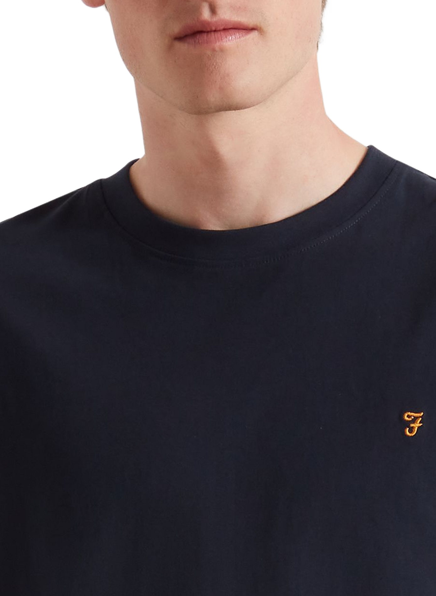 T-shirt droit à logo en coton  FARAH Blue