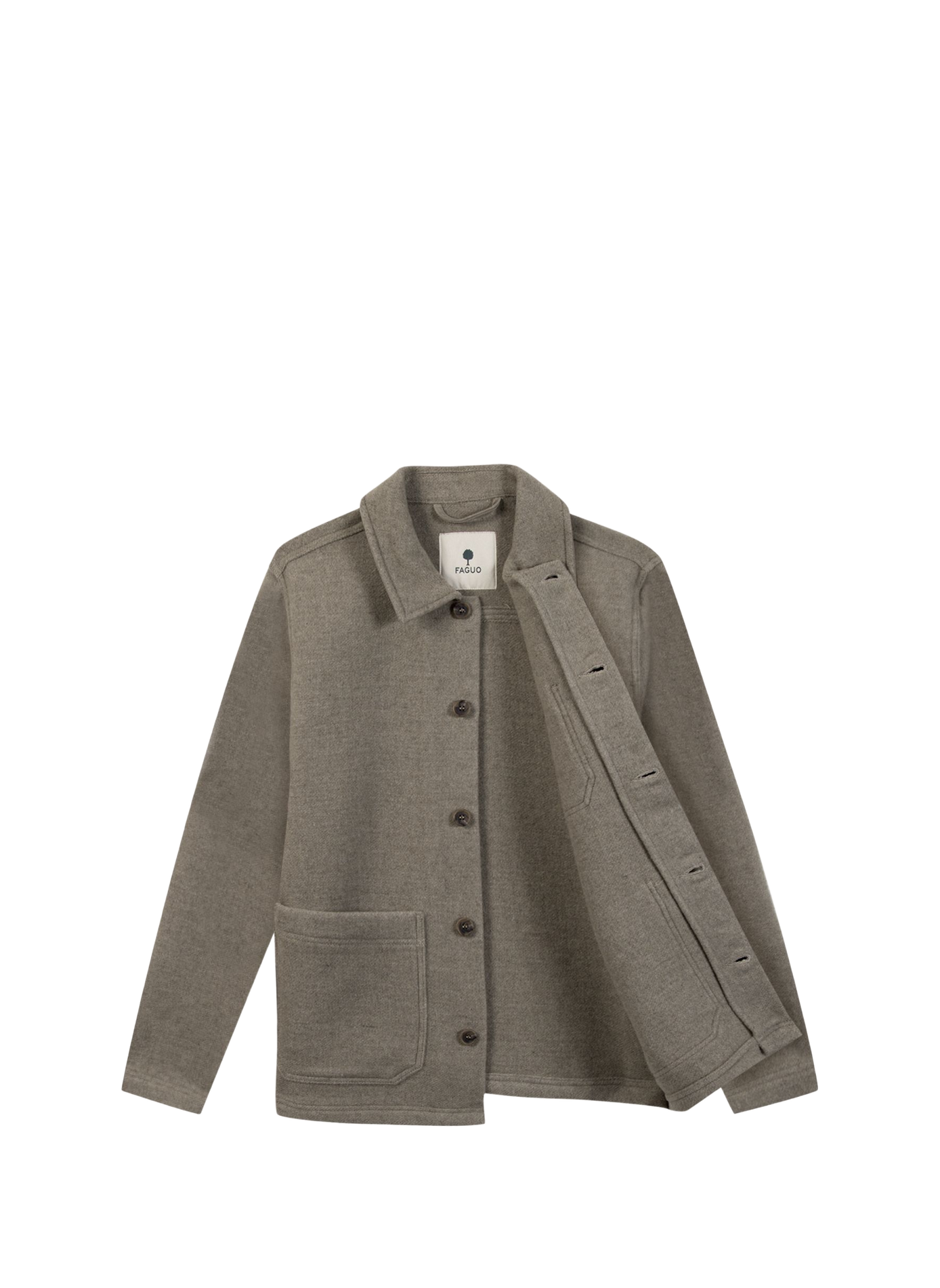 Veste col classique en laine mélangée FAGUO Beige