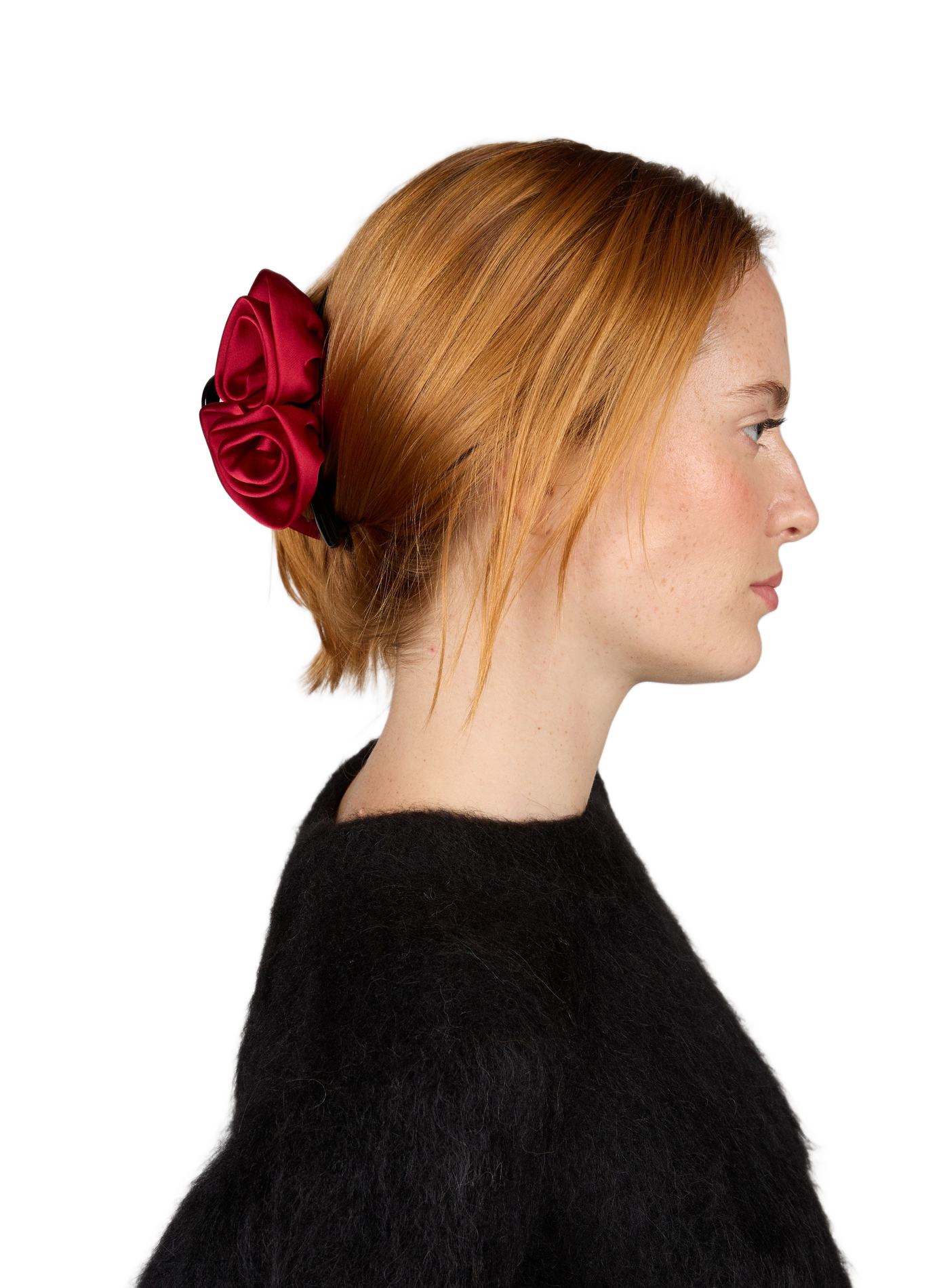 Haarspange mit Blumen AU PRINTEMPS PARIS Rot