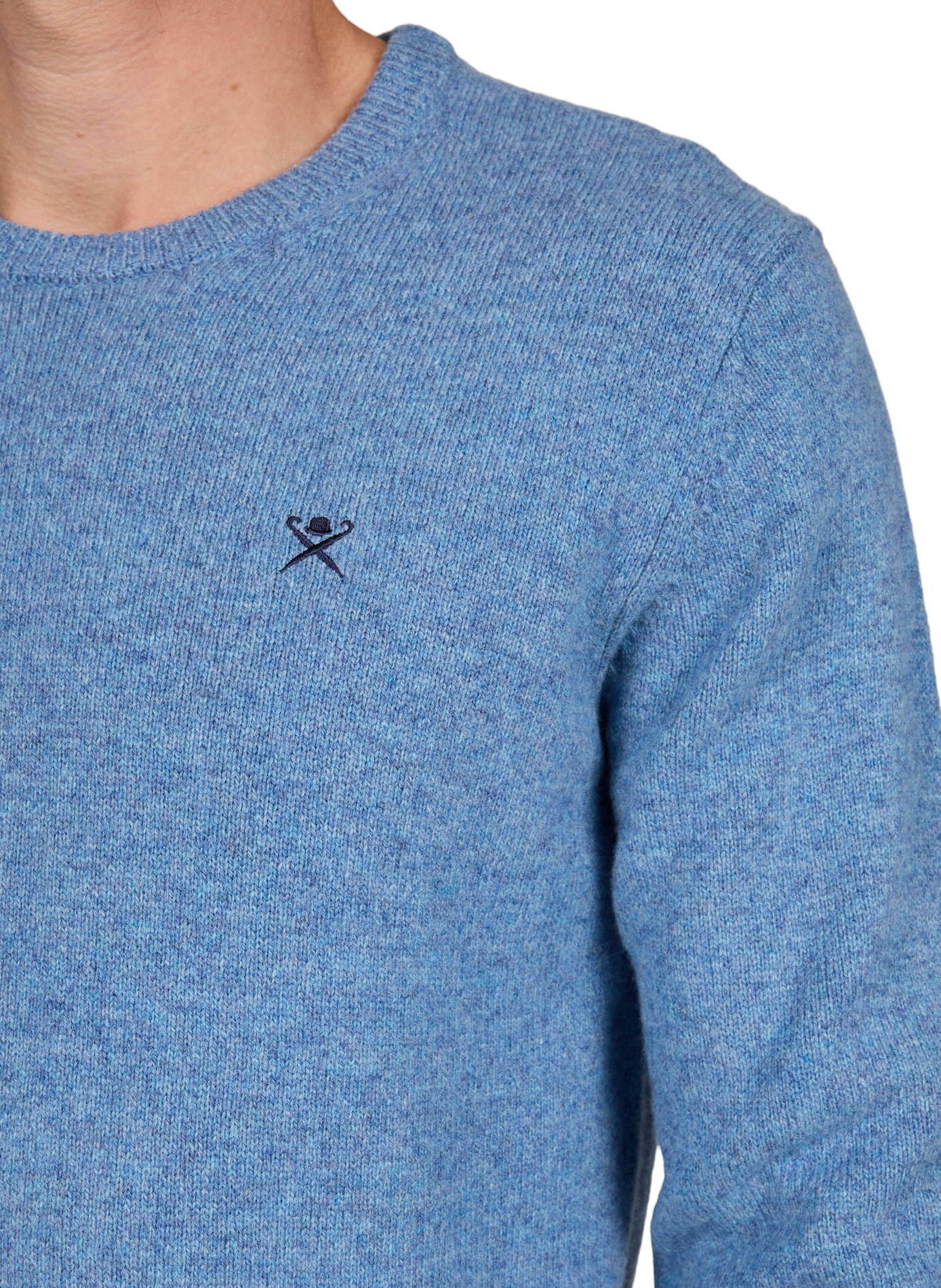 Gerader Wollpullover HACKETT Blau