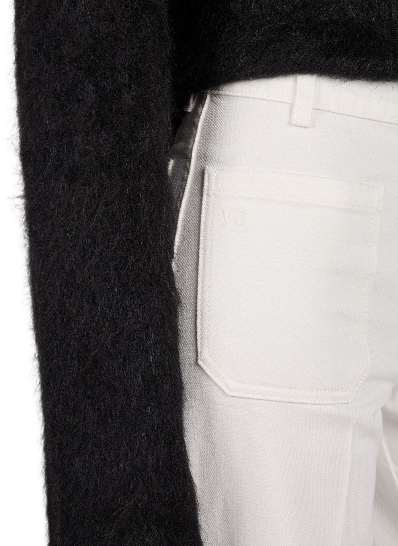 Weite Baumwolljeans VICTORIA BECKHAM Weiss