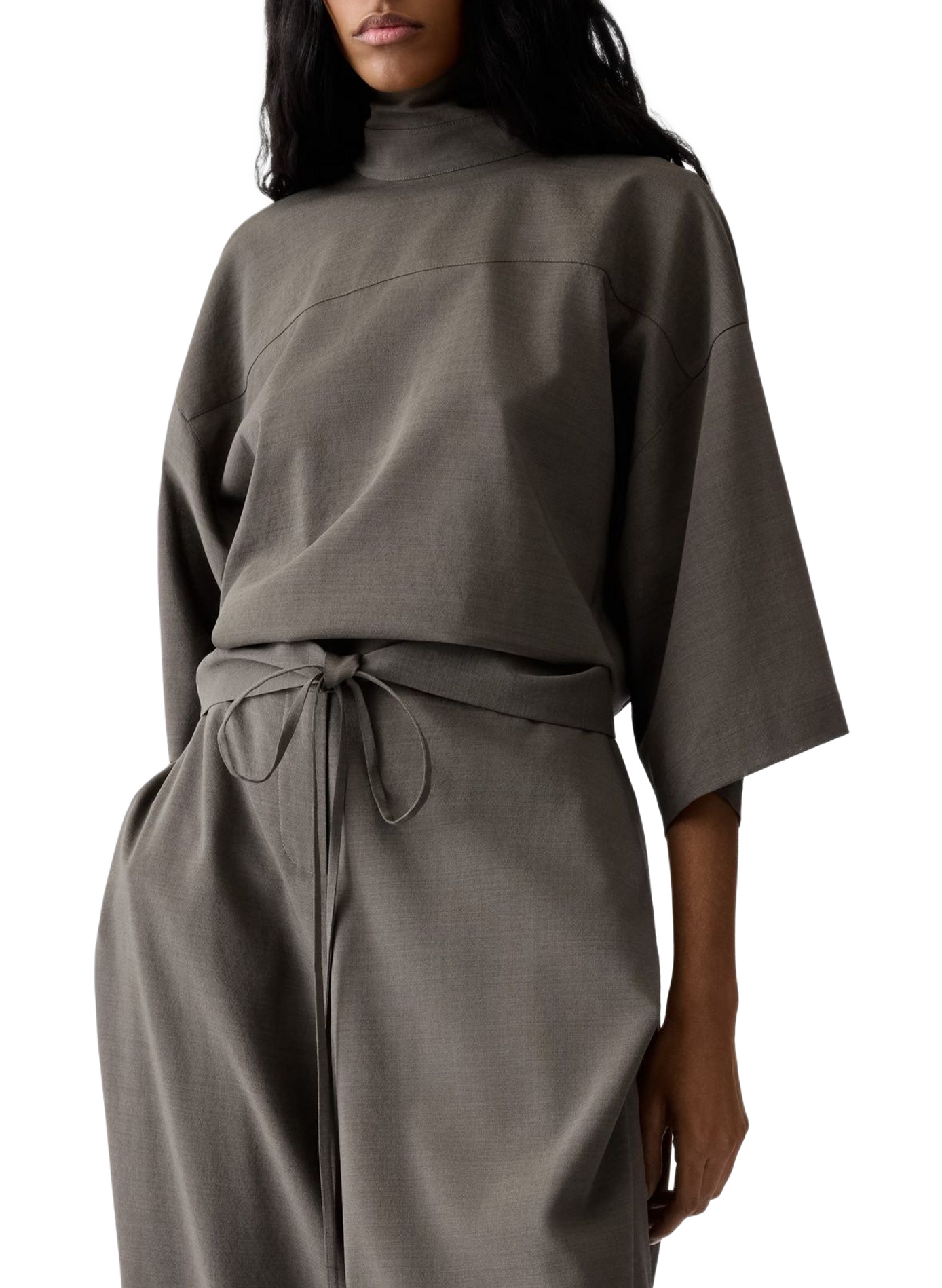 La blouse Havana en laine vierge mélangée JACQUEMUS Grey