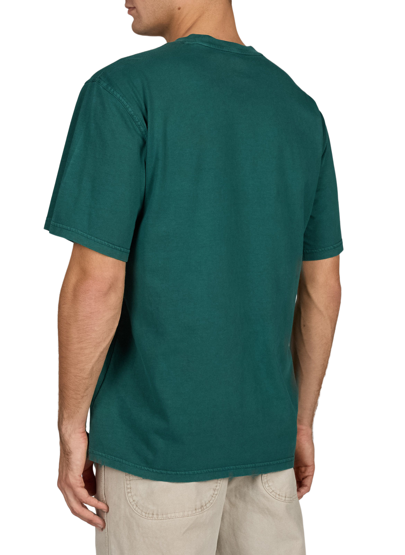 Oversized round neck cotton t-shirt DICKIES Green