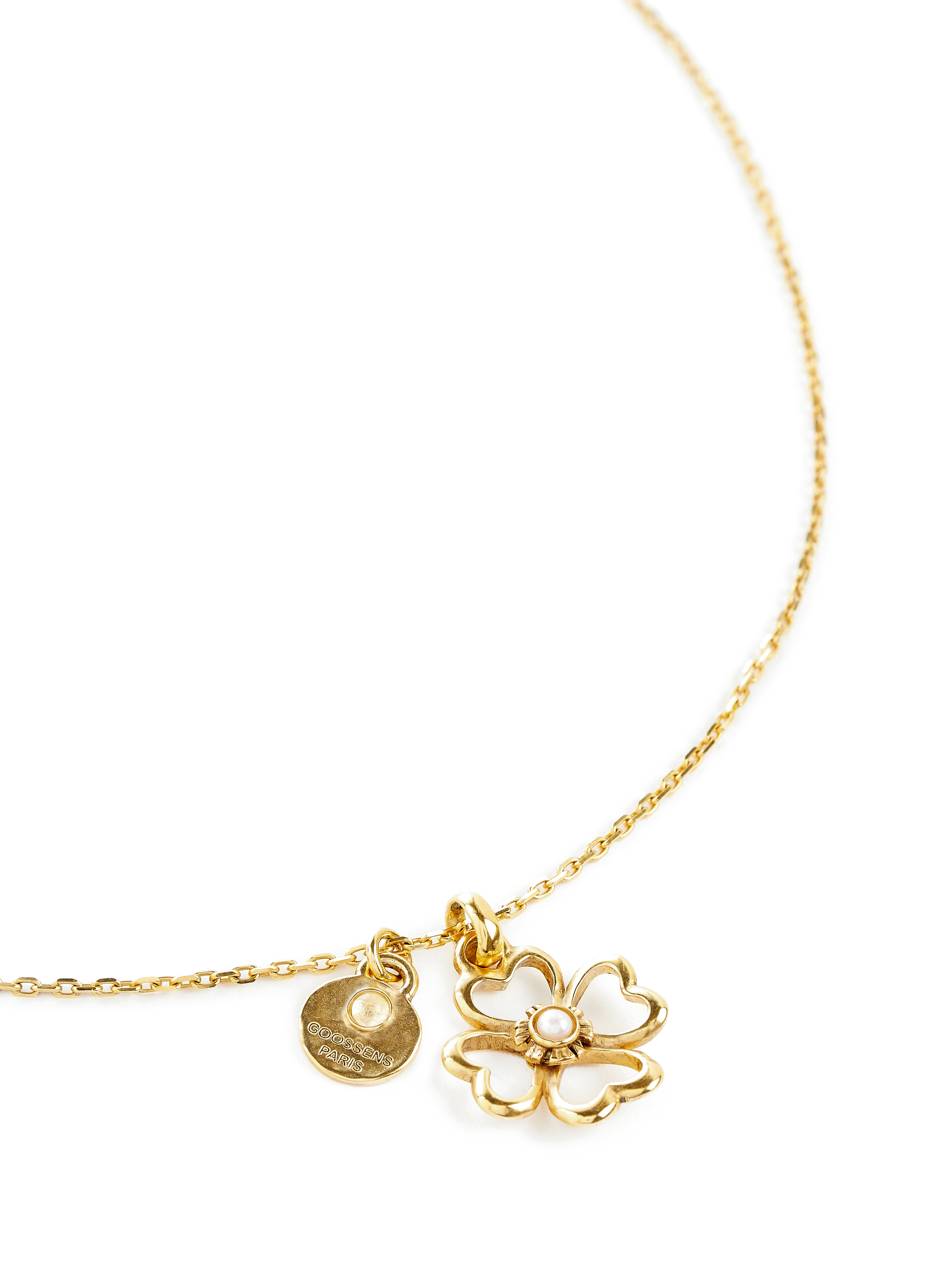 Collier Trèfle en laiton plaqué or