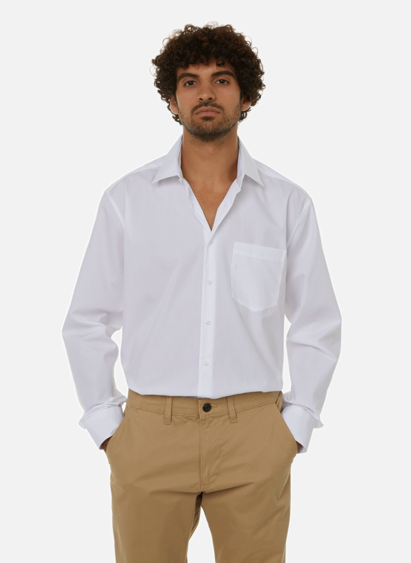 SEIDENSTICKER Straight cotton shirt White