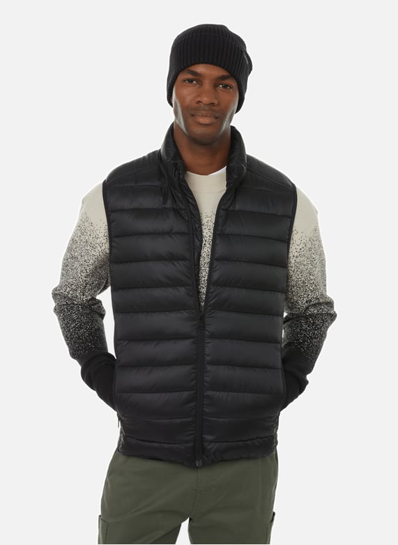 Doudoune sans manches en polyester recycle Noir