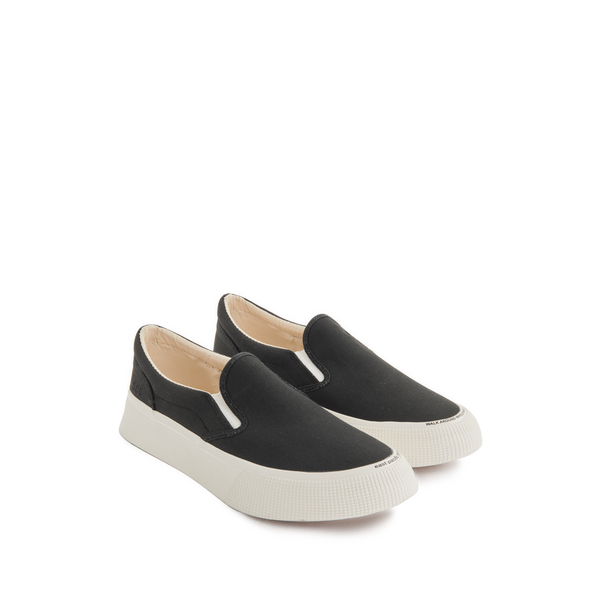 East Pacific Trade Slip On Cotton Trainers In Black