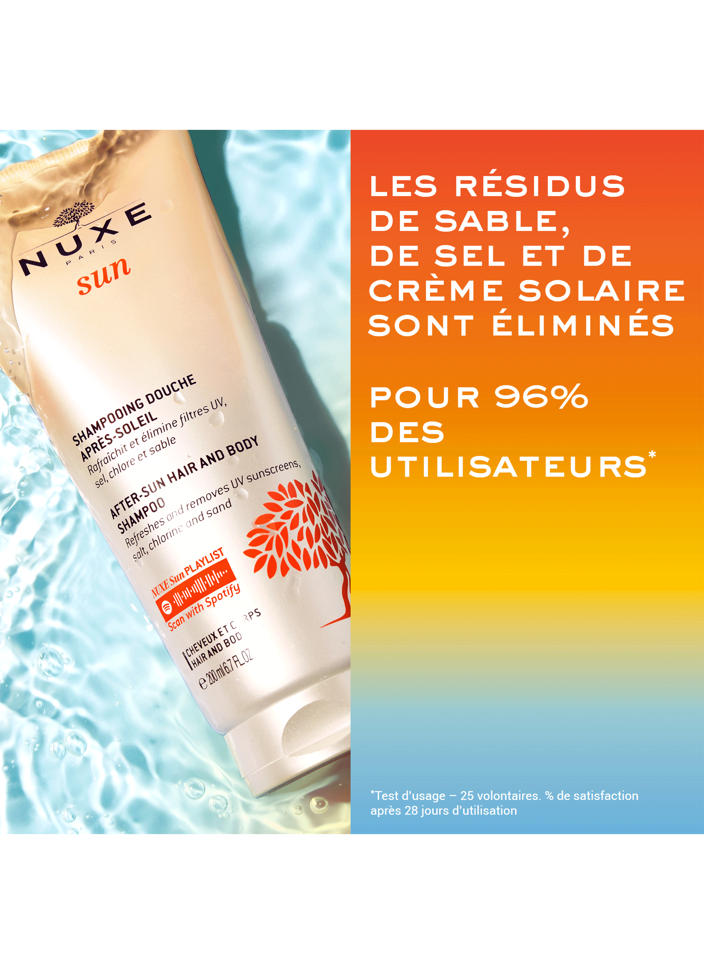 After-Sun Hair and Body Shampoo NUXE No color