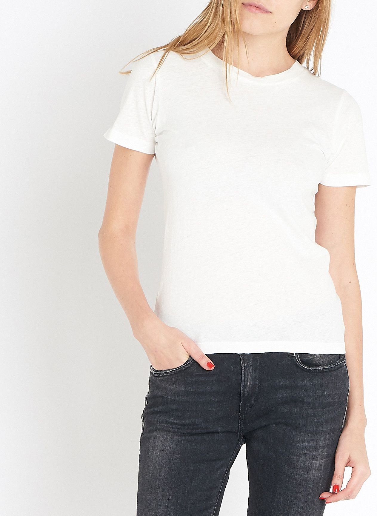 AMERICAN VINTAGE Tee-shirt col rond en coton gamipy Blanc