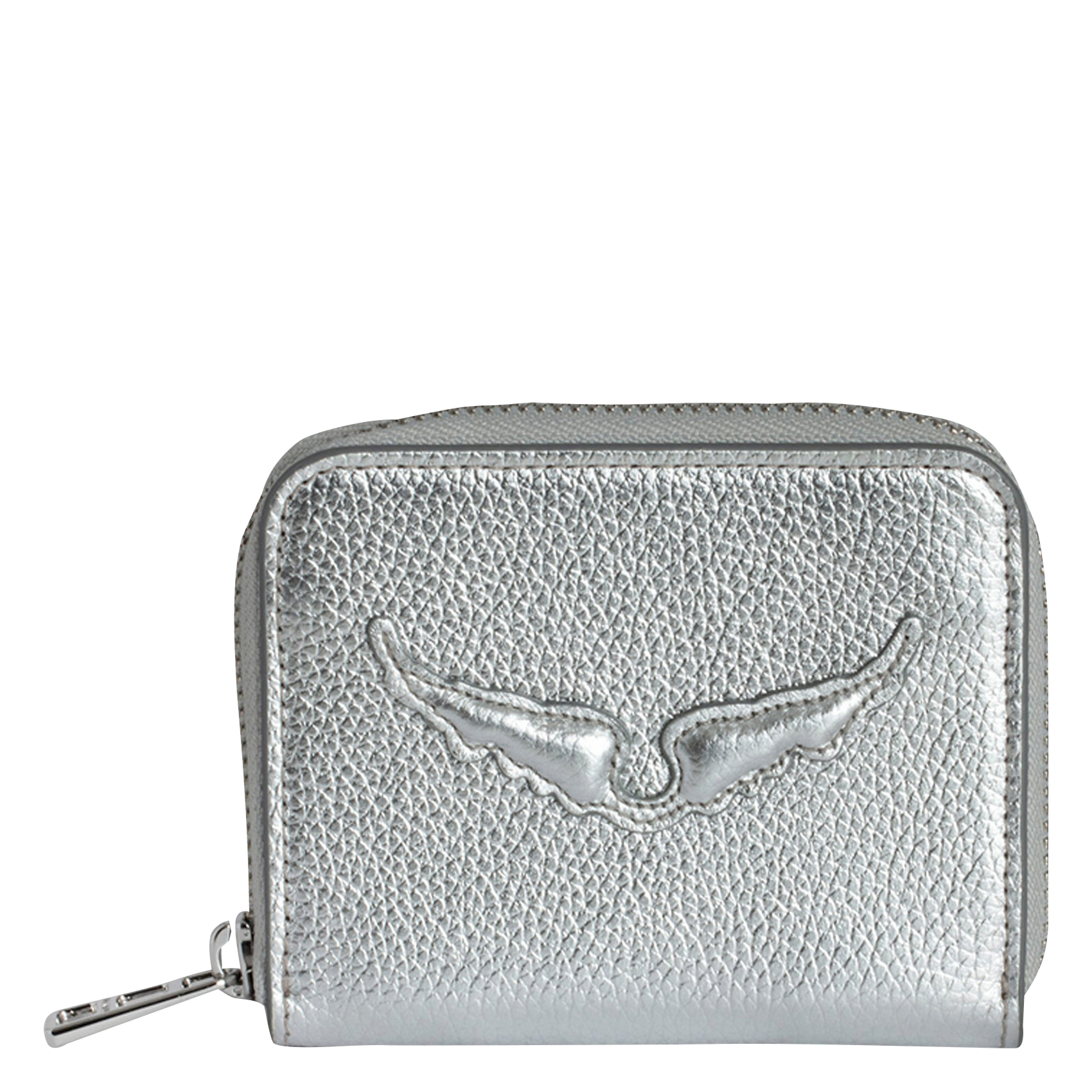 ZADIG&VOLTAIRE Porte-monnaie en cuir mini zv Gris