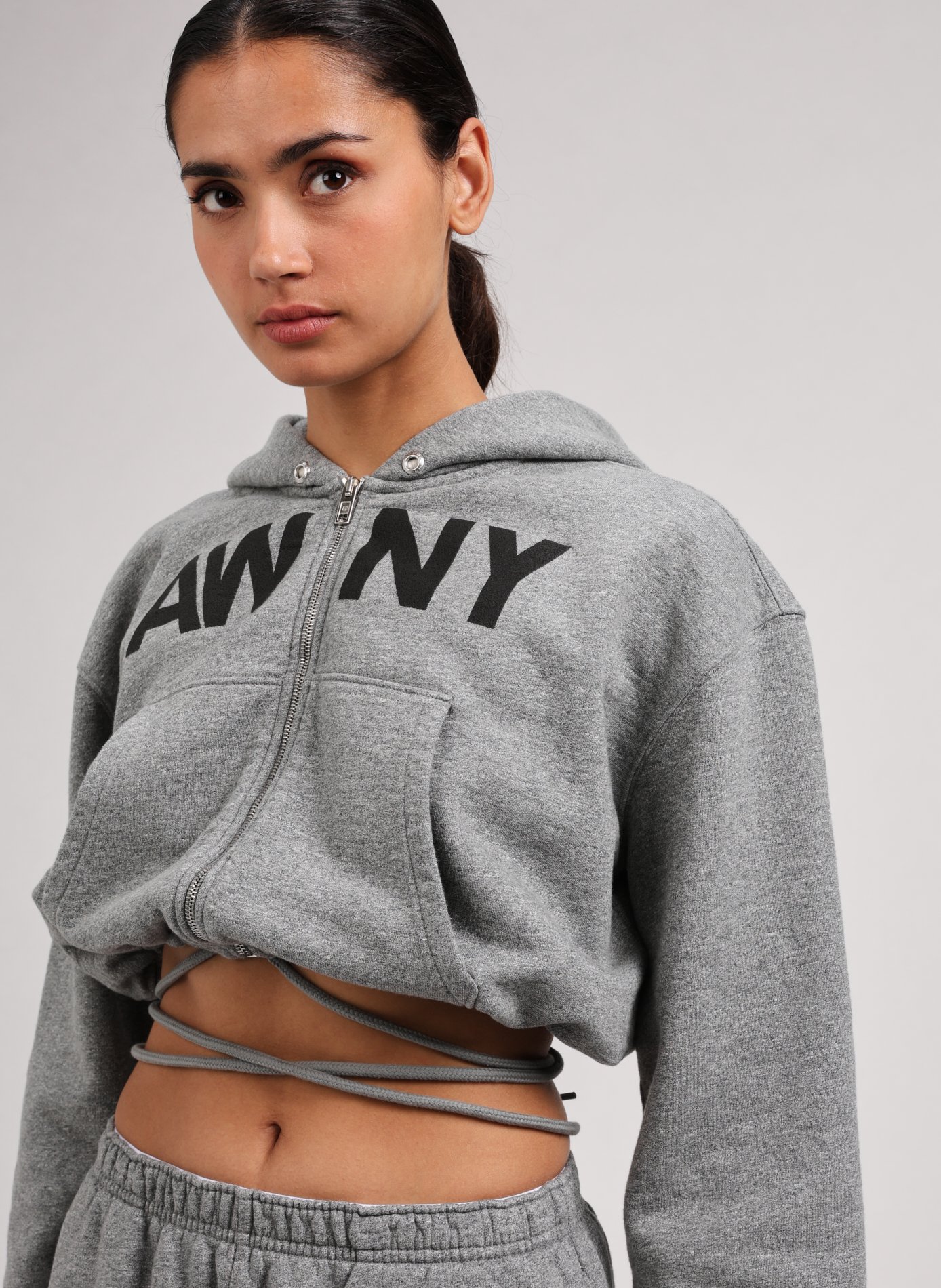 Cotton wrap sweatshirt ALEXANDER WANG Grey