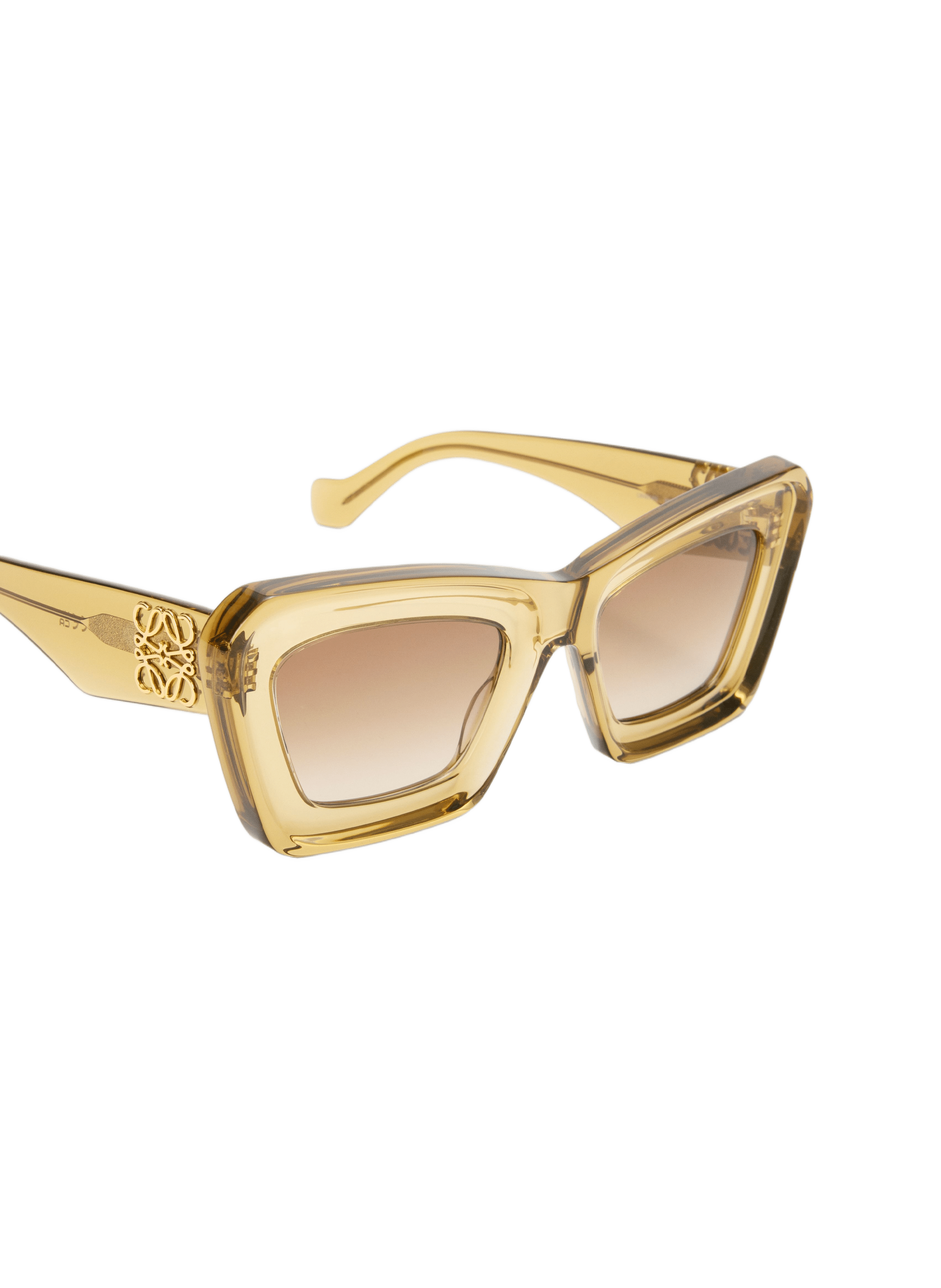 Transparent Beveled Cateye Sunglasses LOEWE Yellow