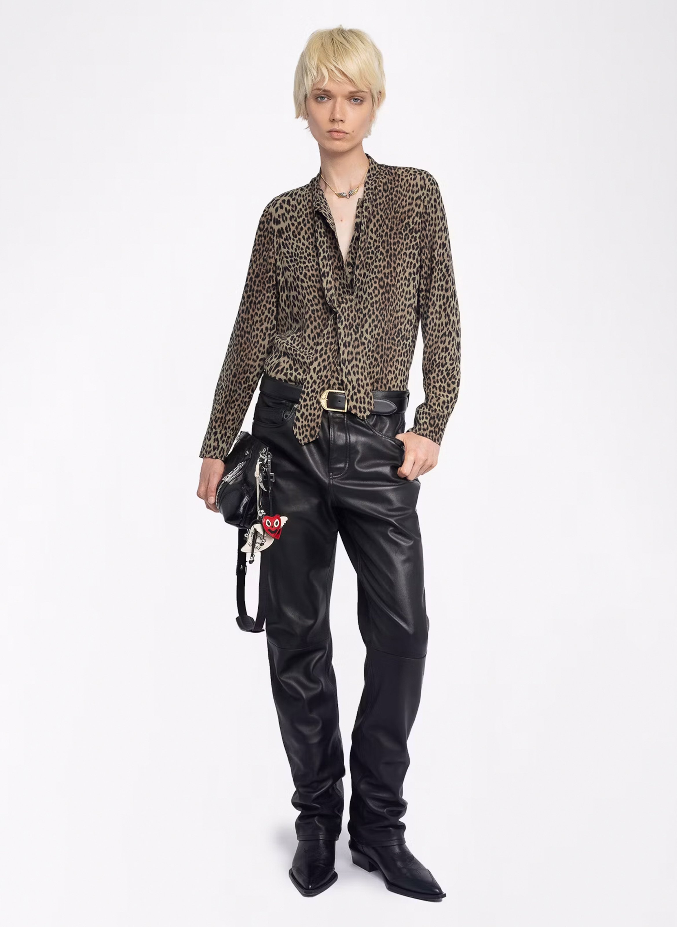 Chemise en satin imprimé tulba ZADIG&VOLTAIRE Vert