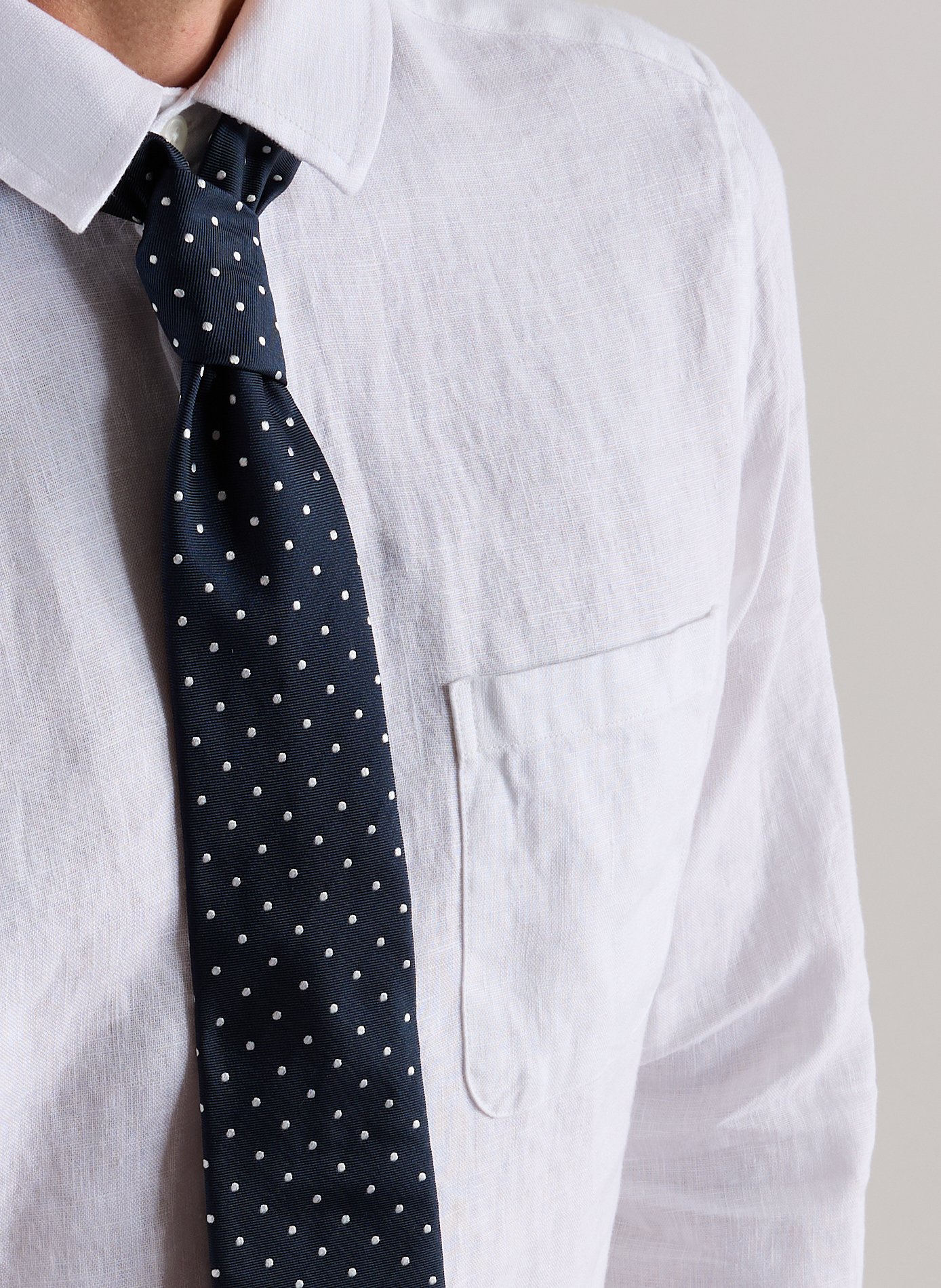 Silk polka dot scarf AU PRINTEMPS PARIS Blue