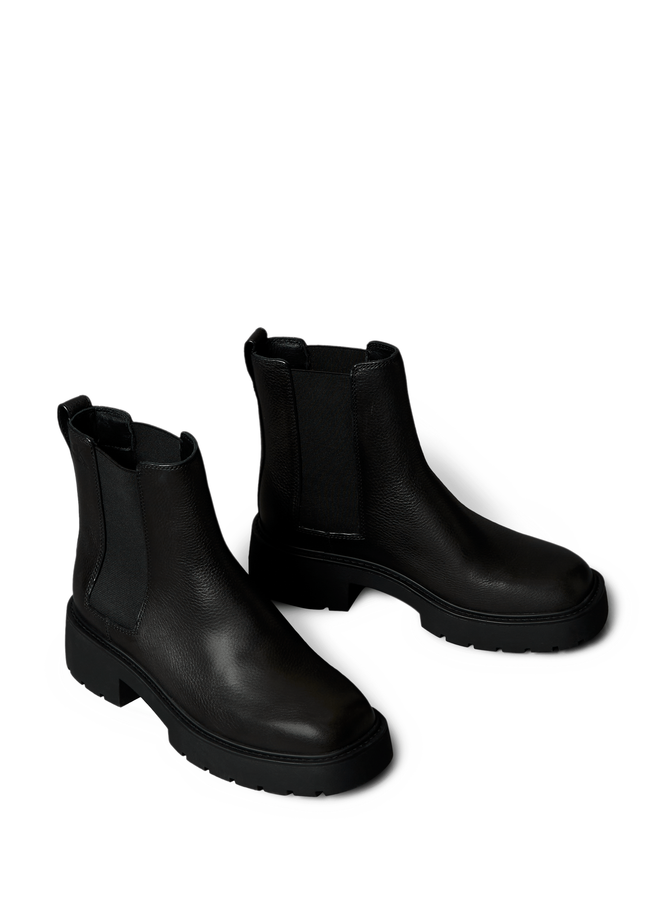 Lederstiefeletten CALVIN KLEIN Schwarz