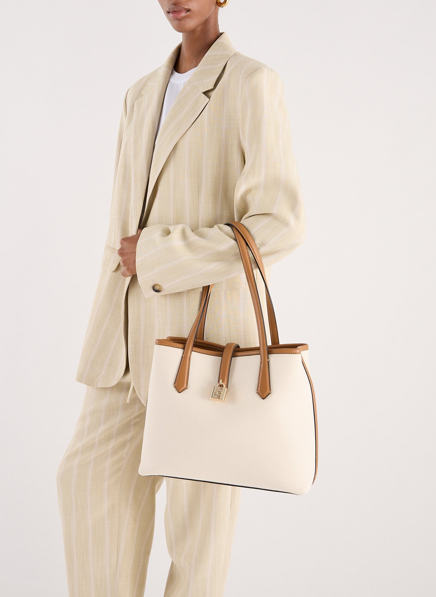 Sac à main en coton et cuir  KARL LAGERFELD Multicolore