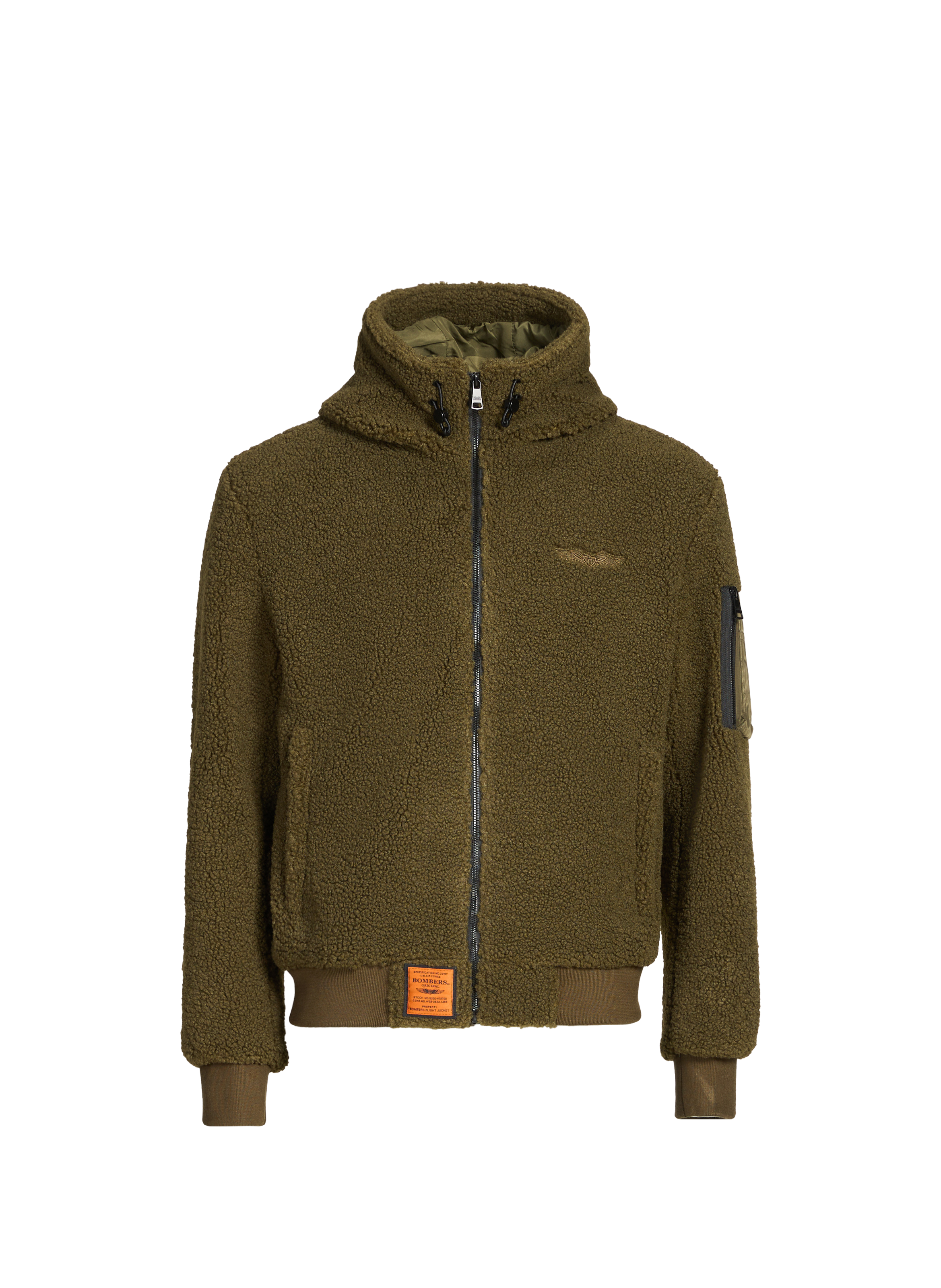 Veste ample à capuche en polaire BOMBERS ORIGINAL Kaki