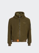 Veste ample à capuche en polaire HOOD Kaki