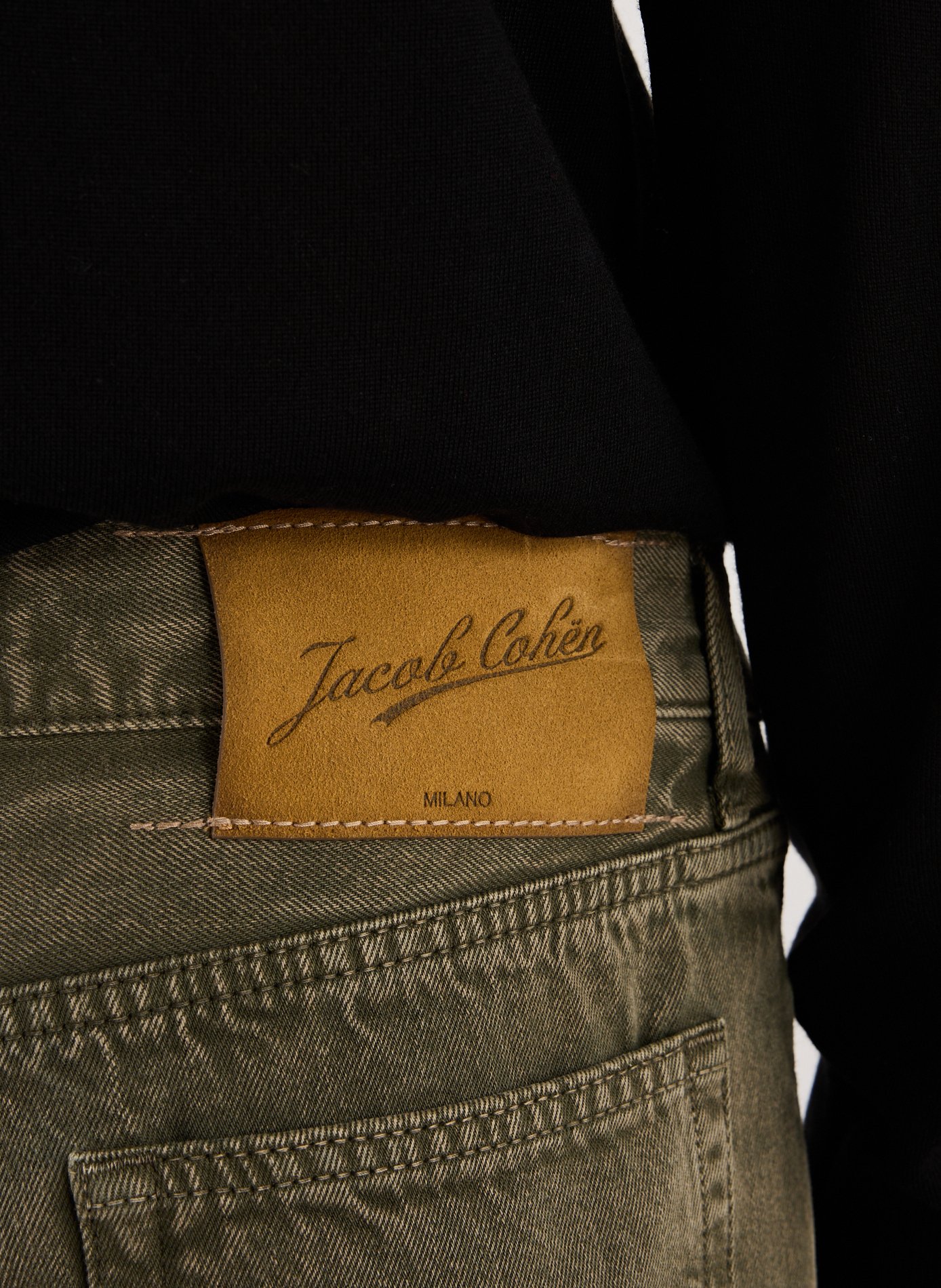 Straight cotton jeans JACOB COHEN Green