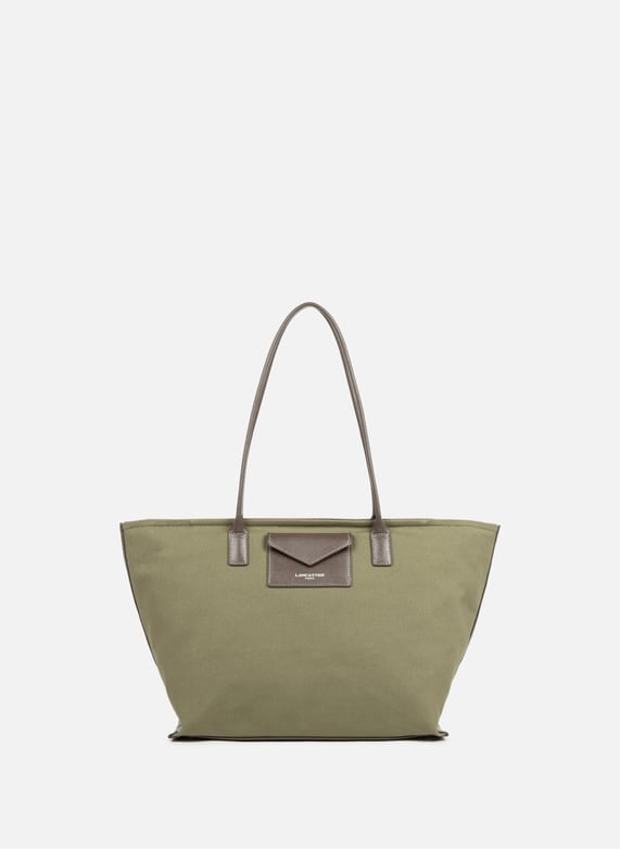 Sac cabas épaule - canvas kba | Kaki by LANCASTER Sac cabas épaule - canvas kba Kaki