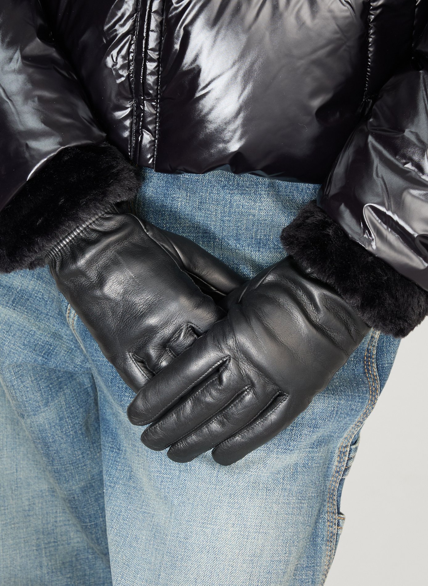Gants en cuir d'agneau SAISON 1865 Noir