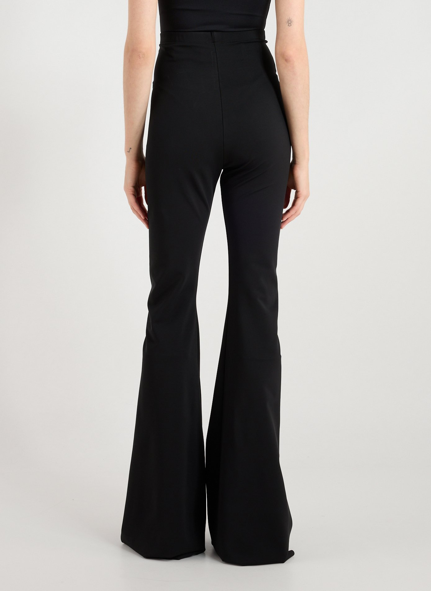 High-waisted boot-cut pants RICK OWENS Black