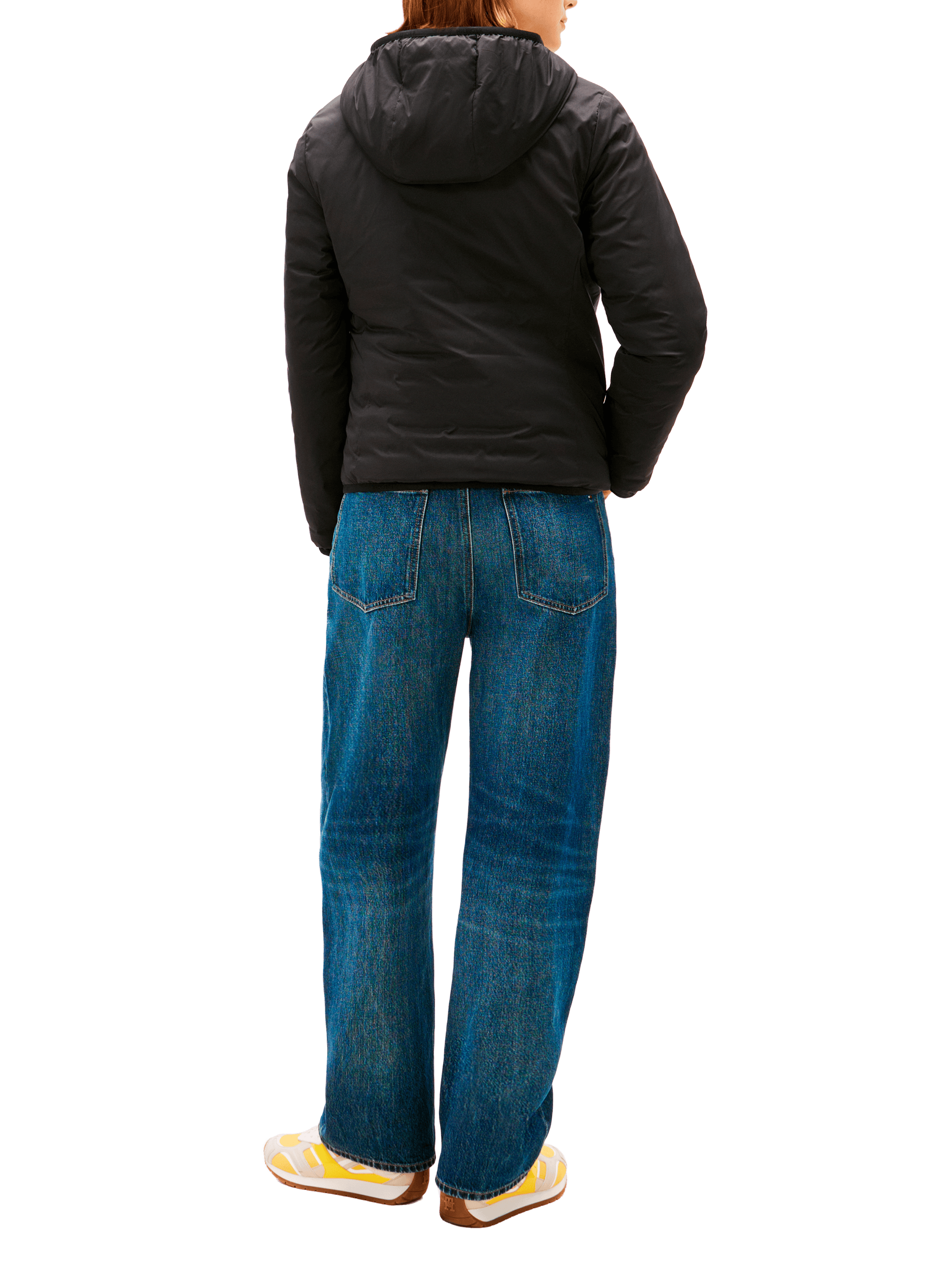 Veste droite à capuche TOMMY HILFIGER Noir