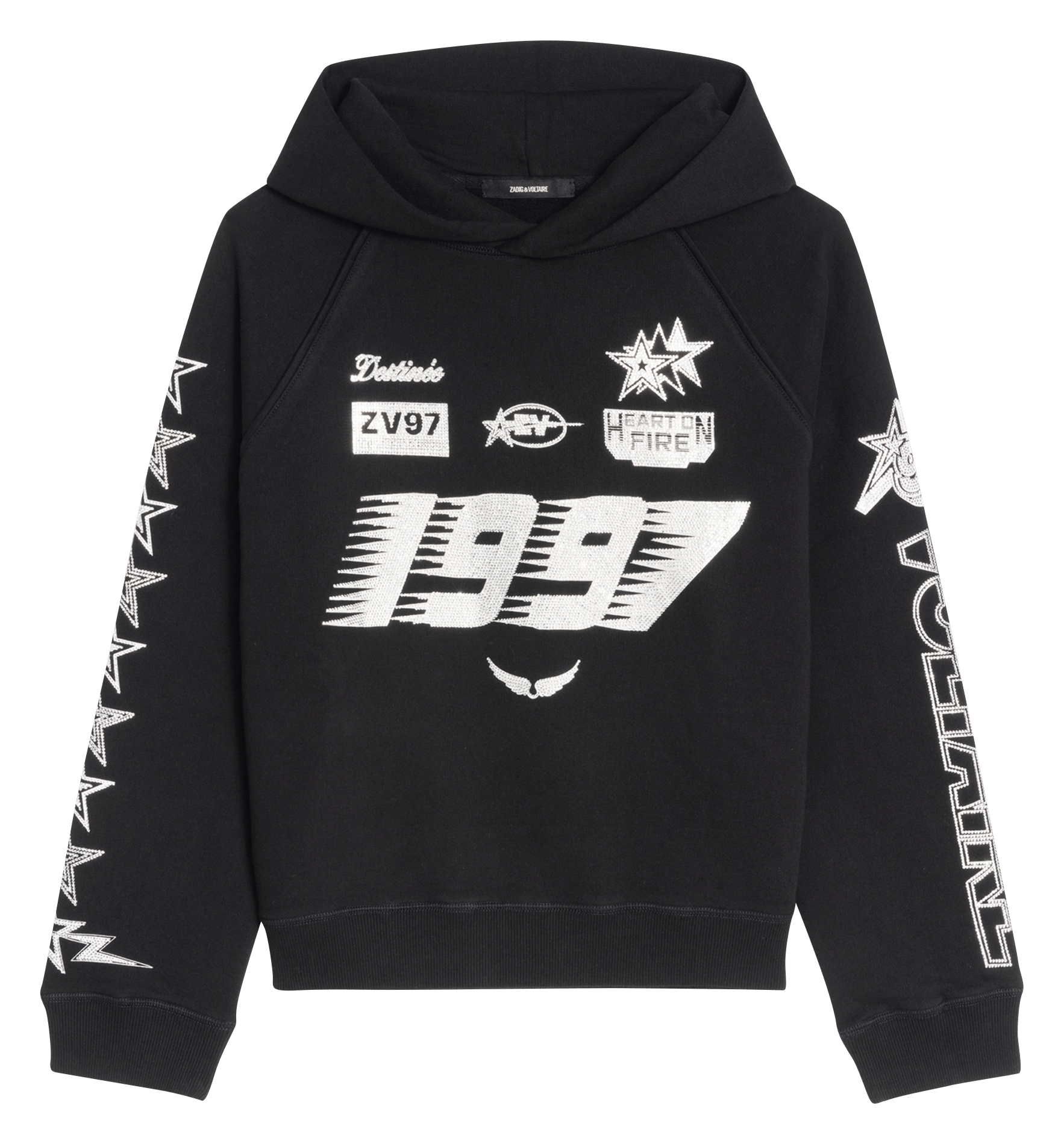 Sweatshirt col rond en coton georgio ZADIG&VOLTAIRE Noir