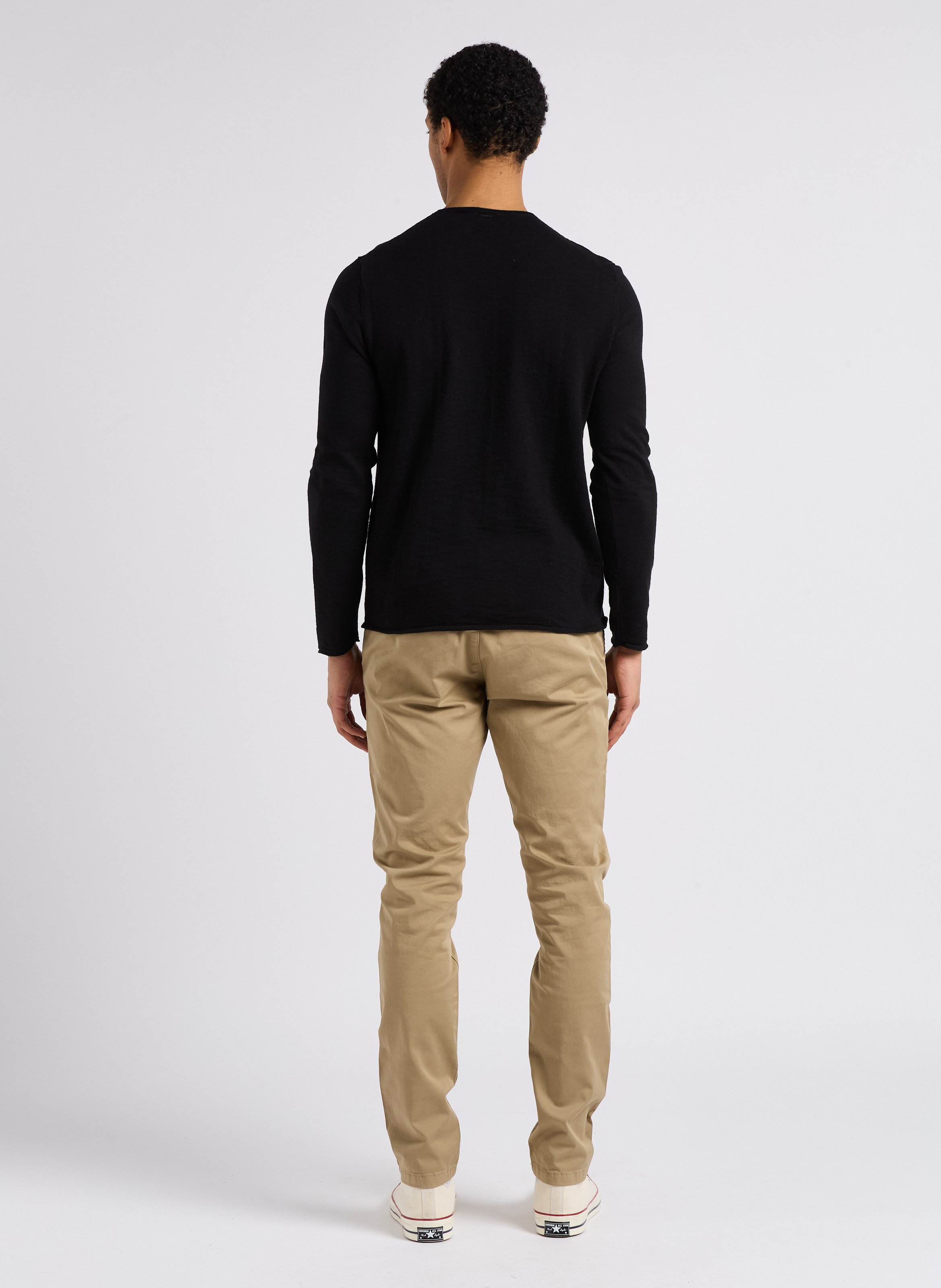 Pantalon chino en coton stretch IKKS Beige