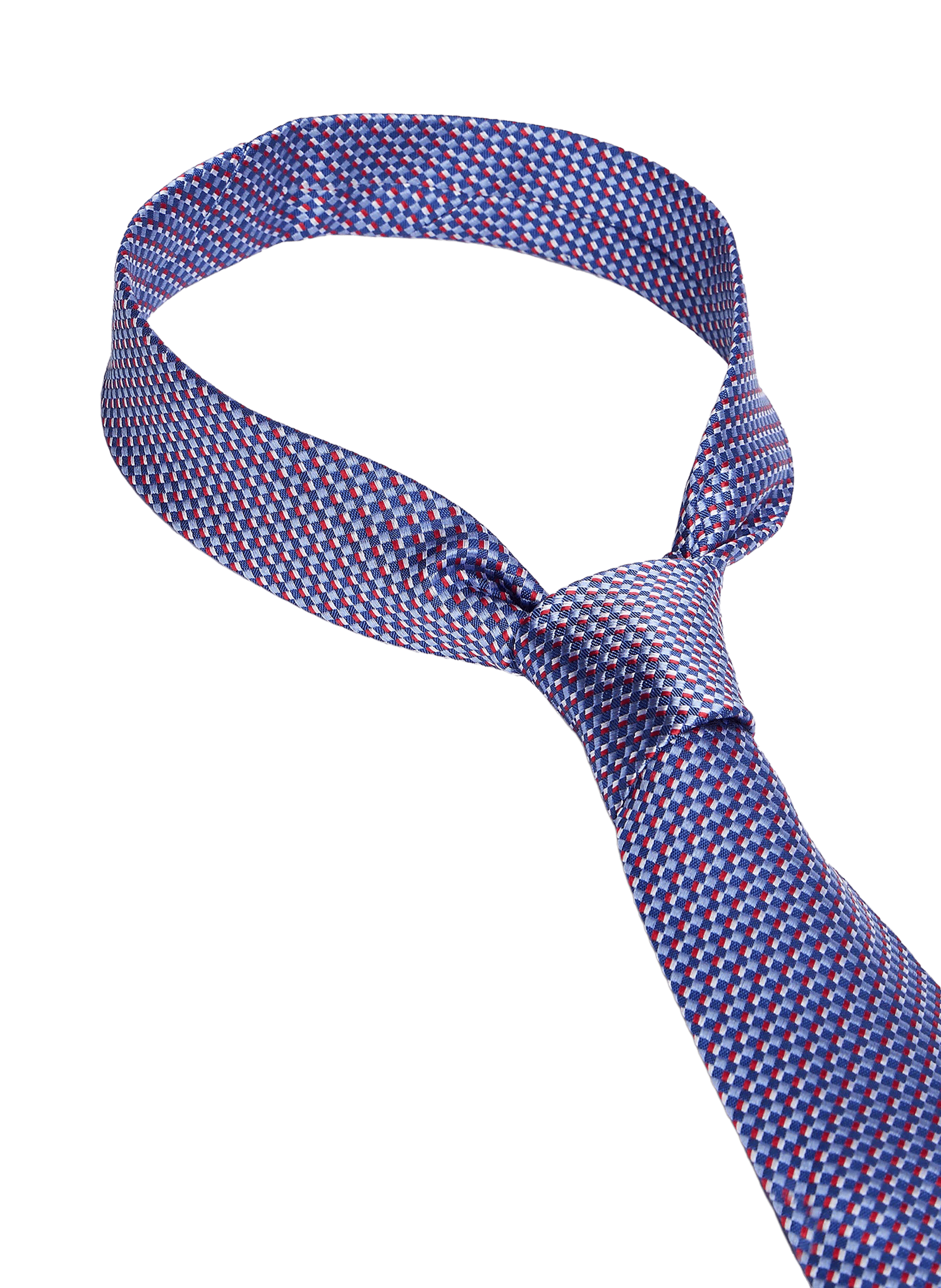 Printed silk tie TOMMY HILFIGER Blue