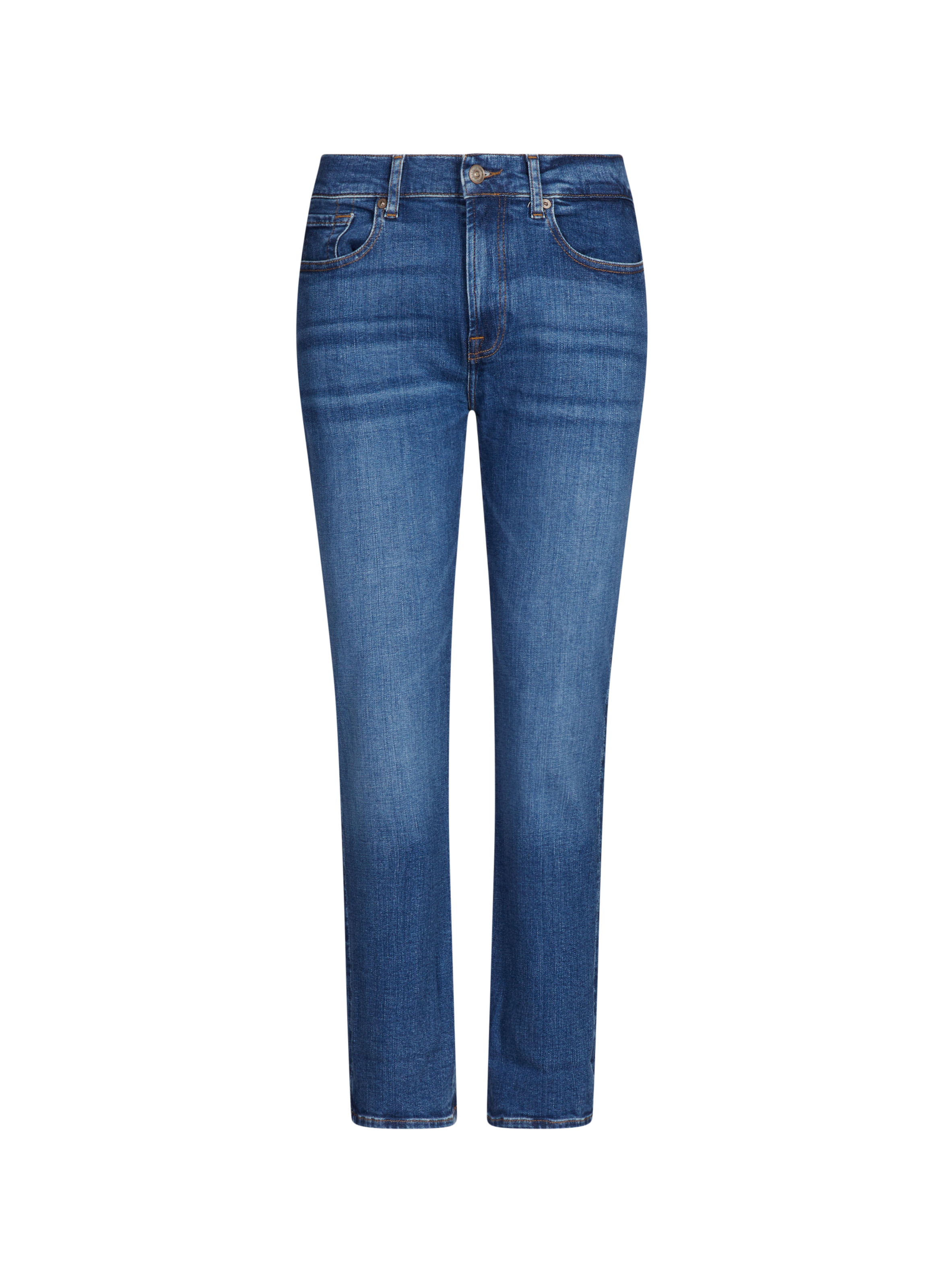 7 FOR ALL MANKIND Cotton-blend skinny jeans Blue