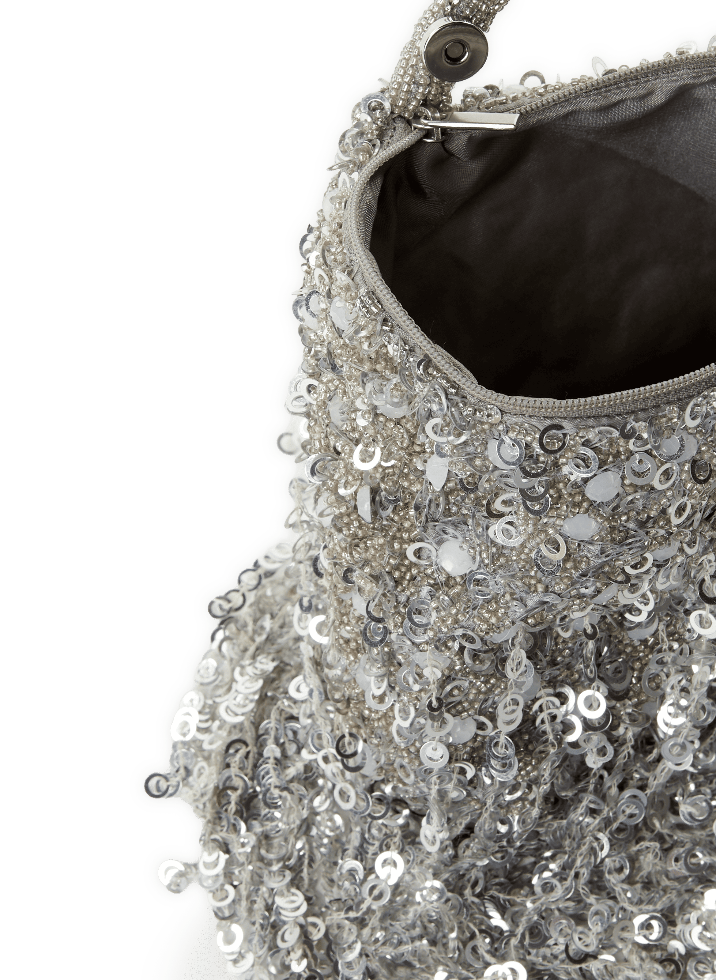 Sequin handbag TOPSHOP Silver