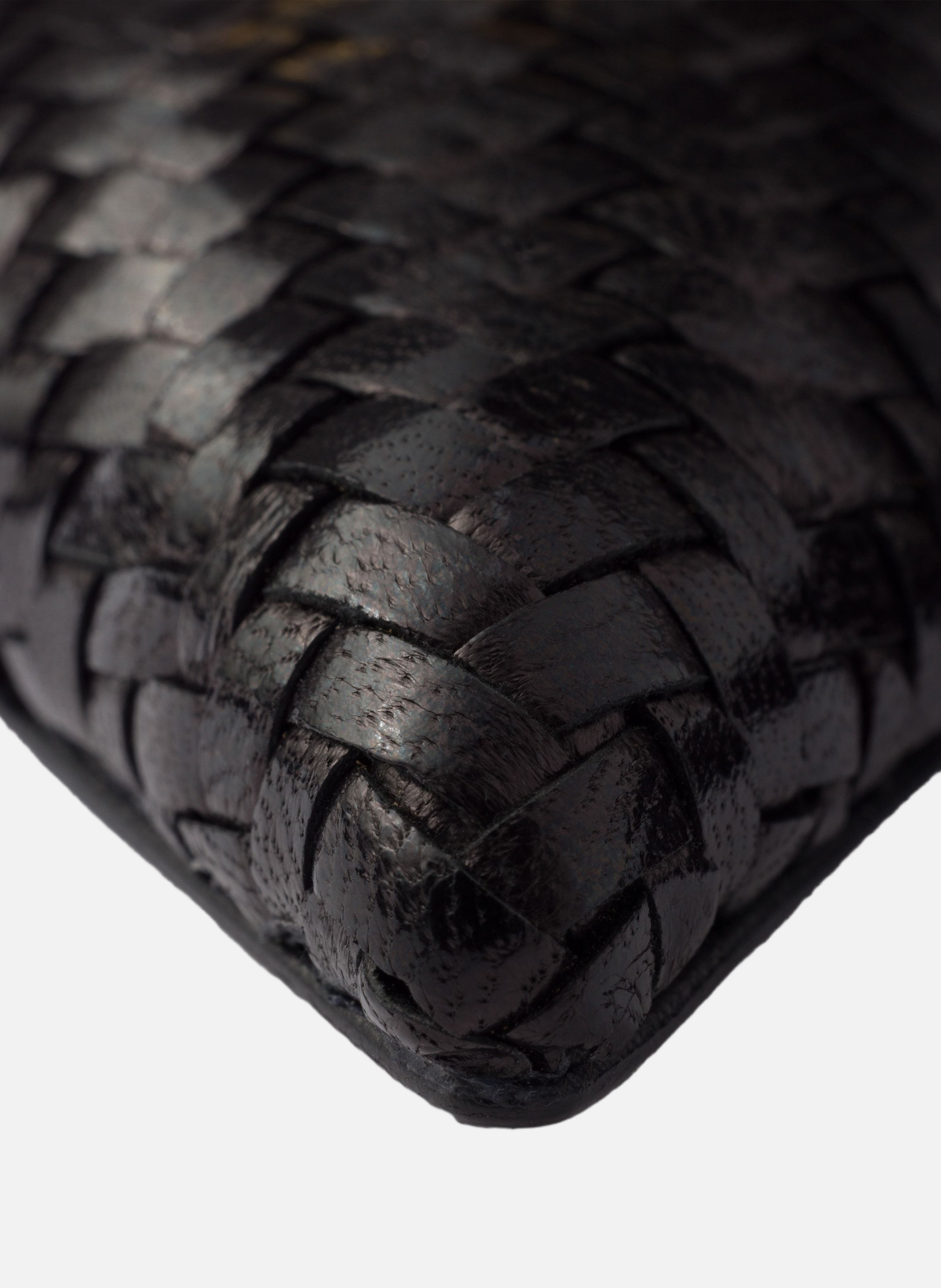 Escarpins à bride arrière en cuir tressé PRADA Noir